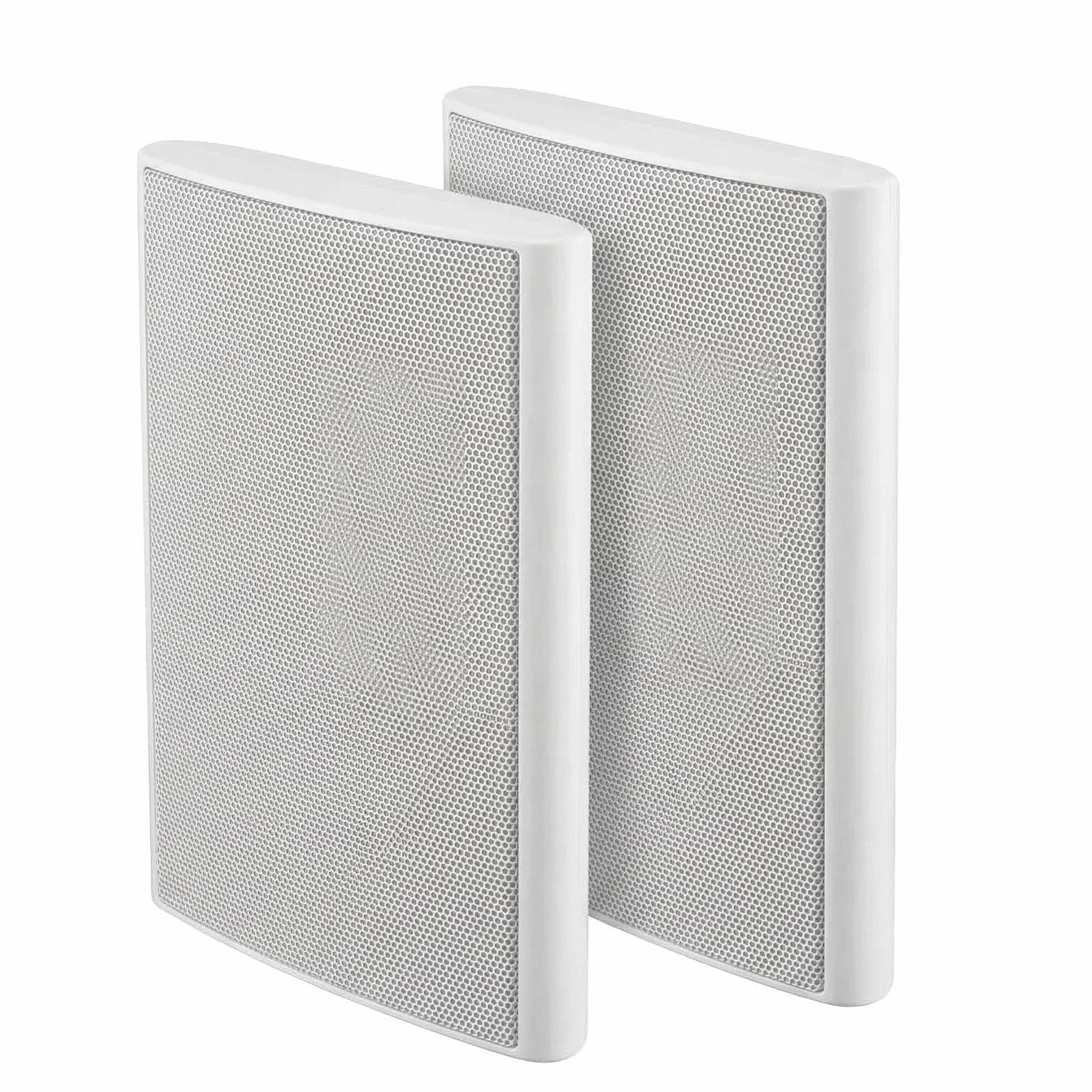 STUDIOFINIX Altoparlanti da parete ultra sottili 13,3 cm 240 W 8 Ohm passivi bianco coppia