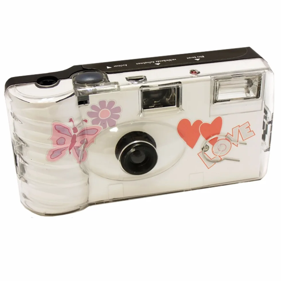 15 macchine fotografiche per nozze di Photo Porst con farfalla / macchina fotografica usa e getta / macchina fotografica per feste (27 foto ciascuna, con flash, confezione da 15)