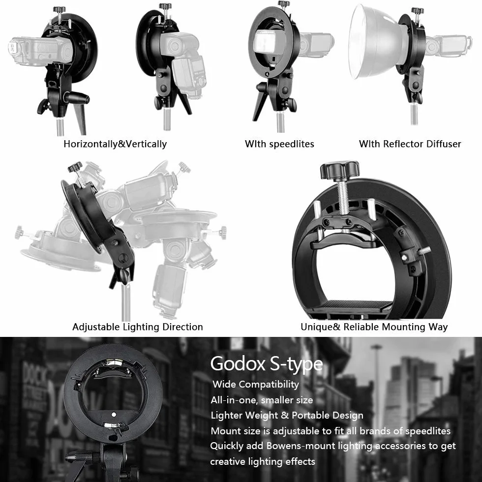 Godox pieghevole Softbox Diffusore Octobox per flash Nikon SB800 SB900 SB910 Canon 430EX 580EX2 600EX YN 560II 560III 565EX 568EX 568EX2 Godox V850 V860C (circa 80x80 cm)
