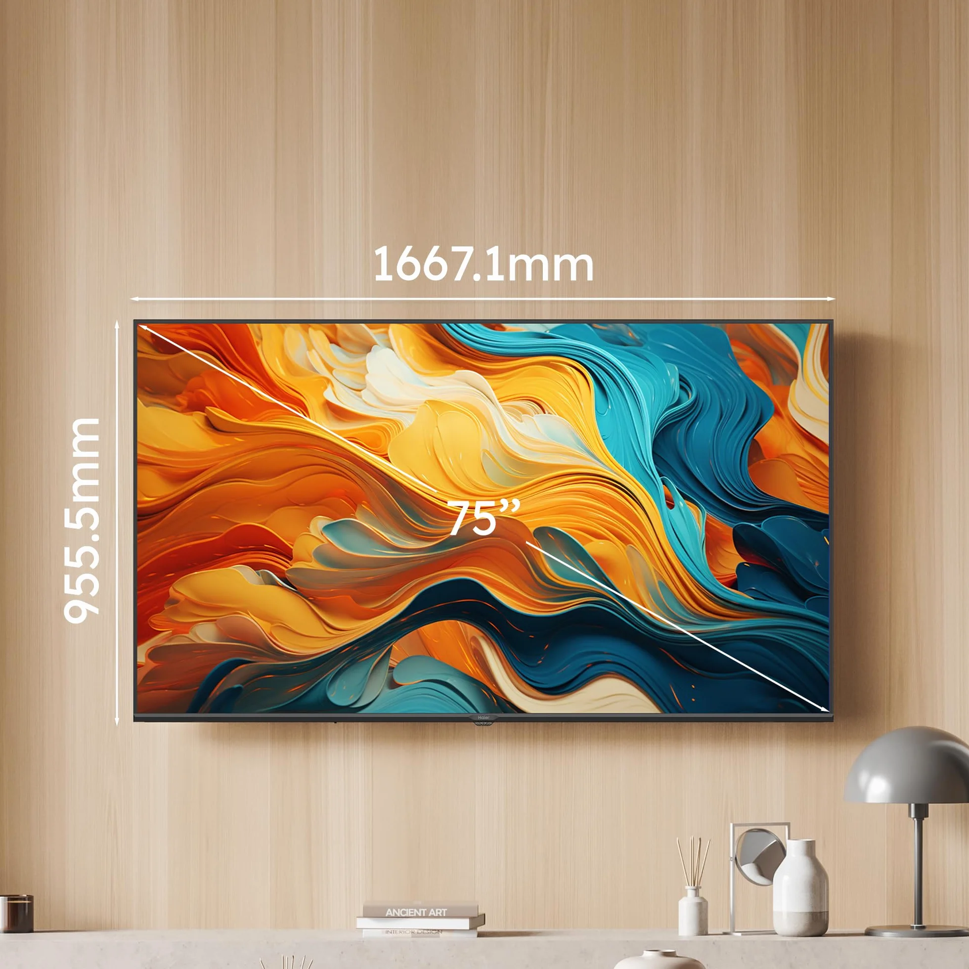 Haier LED 4K UHD H75K85FUX 75" Smart TV, Google TV, Dolby Audio, HDR 10, Telecomando Smart, Google Assistant, Bluetooth 5.1, DBX TV, HDMI 2.1 x 4 [2025]