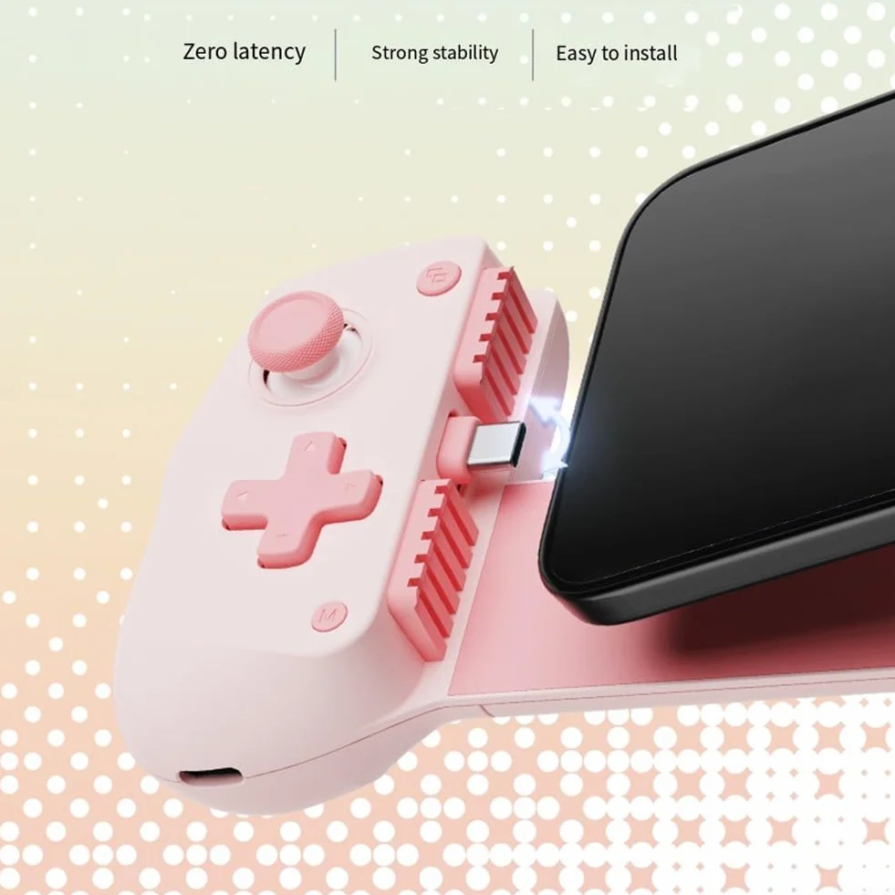 Controller di gioco, per GameSir per X5 Lite Gamepad estensibile, per Android per IOS Controller compatibile per giochi mobili, disponibile in vari colori (nero)