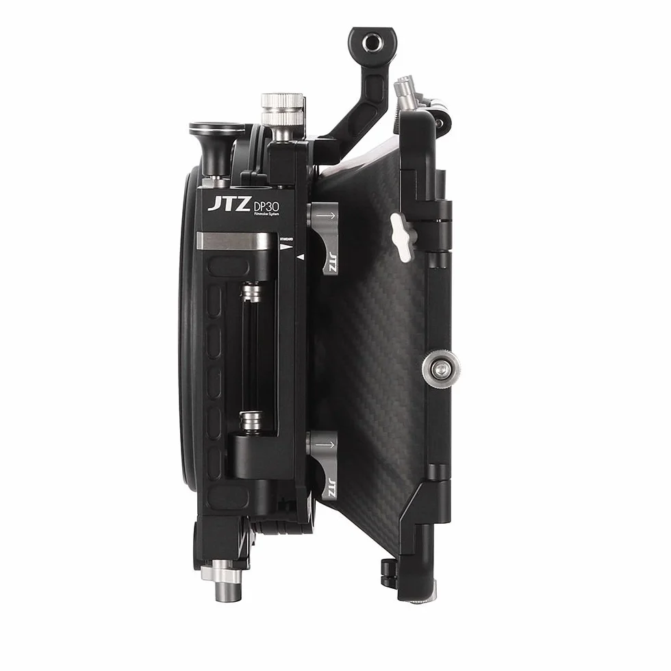 JTZ DP30 Cine Fibra di Carbonio 4x4 "Swing Away Matte Box 15mm/19mm Per Sony ARRI RED CANON BMD
