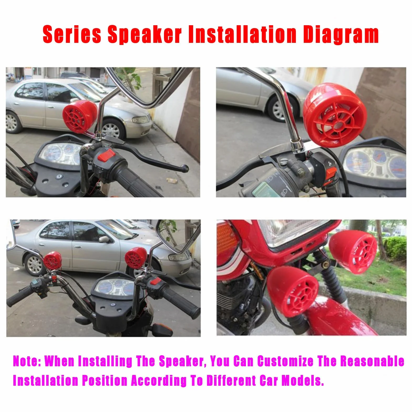 Kit Lettore Radio Bluetooth per Moto Altoparlante Stereo Audio Impermeabile Ricarica per Telefono Cellulare Allarme Antifurto Telecomando