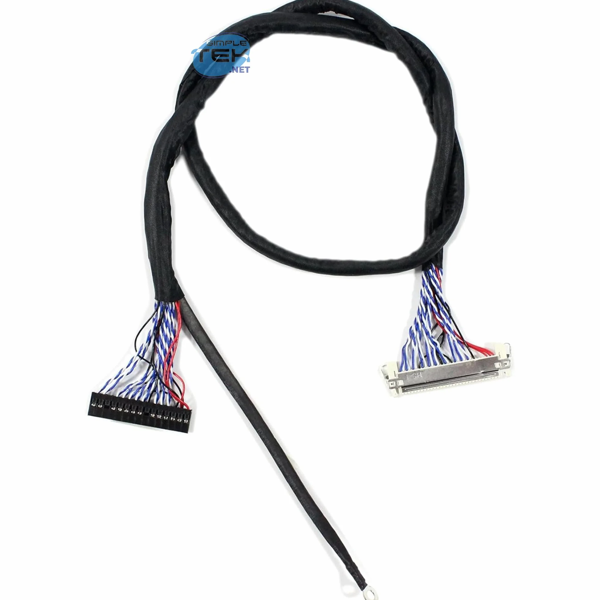 SIMPLETEK - Cavo LVDS 30 Pin 8 Bit | Lunghezza cavo 25cm | Connettore Display per All in One