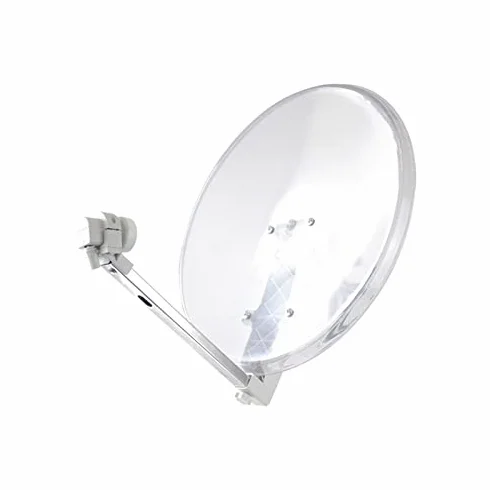 Antenna satellitare 60 Easy – Parabola trasparente 65 cm + LNB universale – guadagno 34,6 dB fattore di rumore 0,3 dB