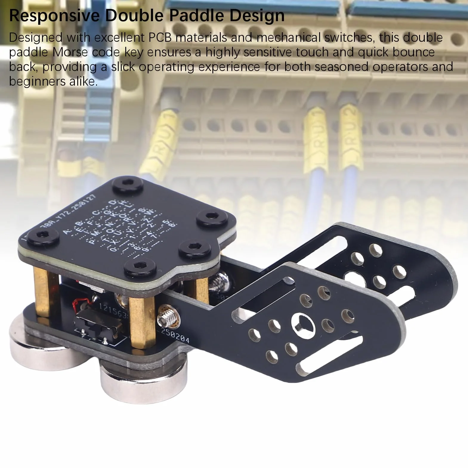 CW Keyer Trainer Automatico PCB 4 Basi a Magnet Base a Doppio Paddle Morse 3,5 Mm Jack Audio Tipo C
