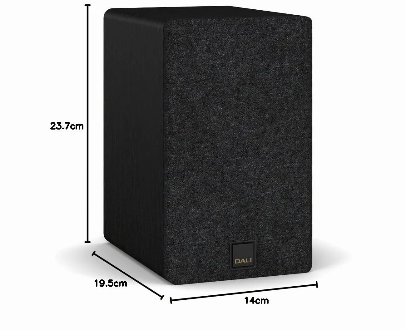 DALI KUPID - Altoparlante HiFi compatto e passivo di alta qualità, design a 2 vie, con woofer da 4,5" e tweeter da 1", supporto da parete incluso (coppia) - Black Ash