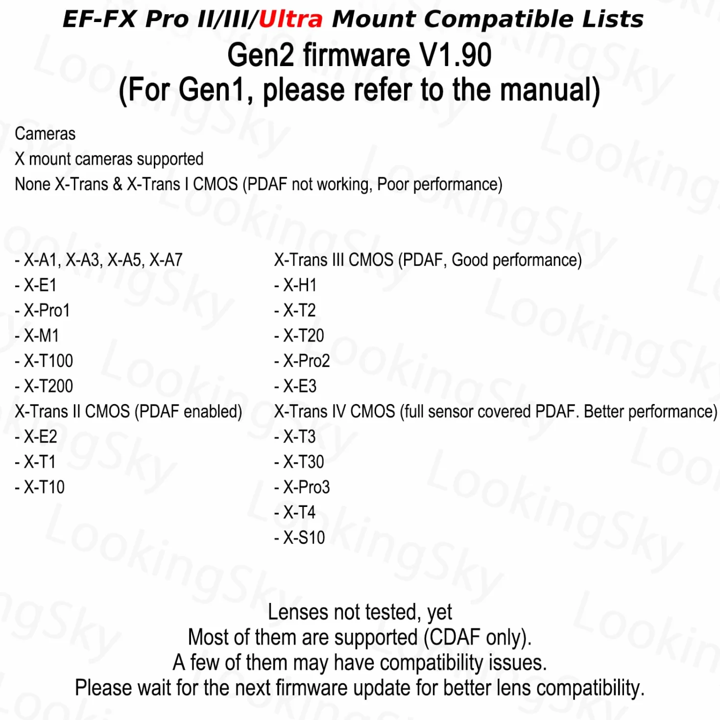 Fringer EF-FX Ultra (FR-FX071) adattatore per obiettivo autofocus con lunghezza focale 0,74x - Obiettivo EOS EF per fotocamere FX-Mount - Miglioramento della luminosità