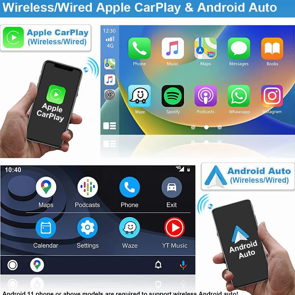 Autoradio stereo Android 13 Per Fiat 500 2016-2019 - Schermo touch IPS da 7", kit cruscotto aggiornato con CarPlay e Android Auto, navigazione GPS, Bluetooth 5.0, WiFi, SWC, 5G, DSP(4Core 2+64GB)