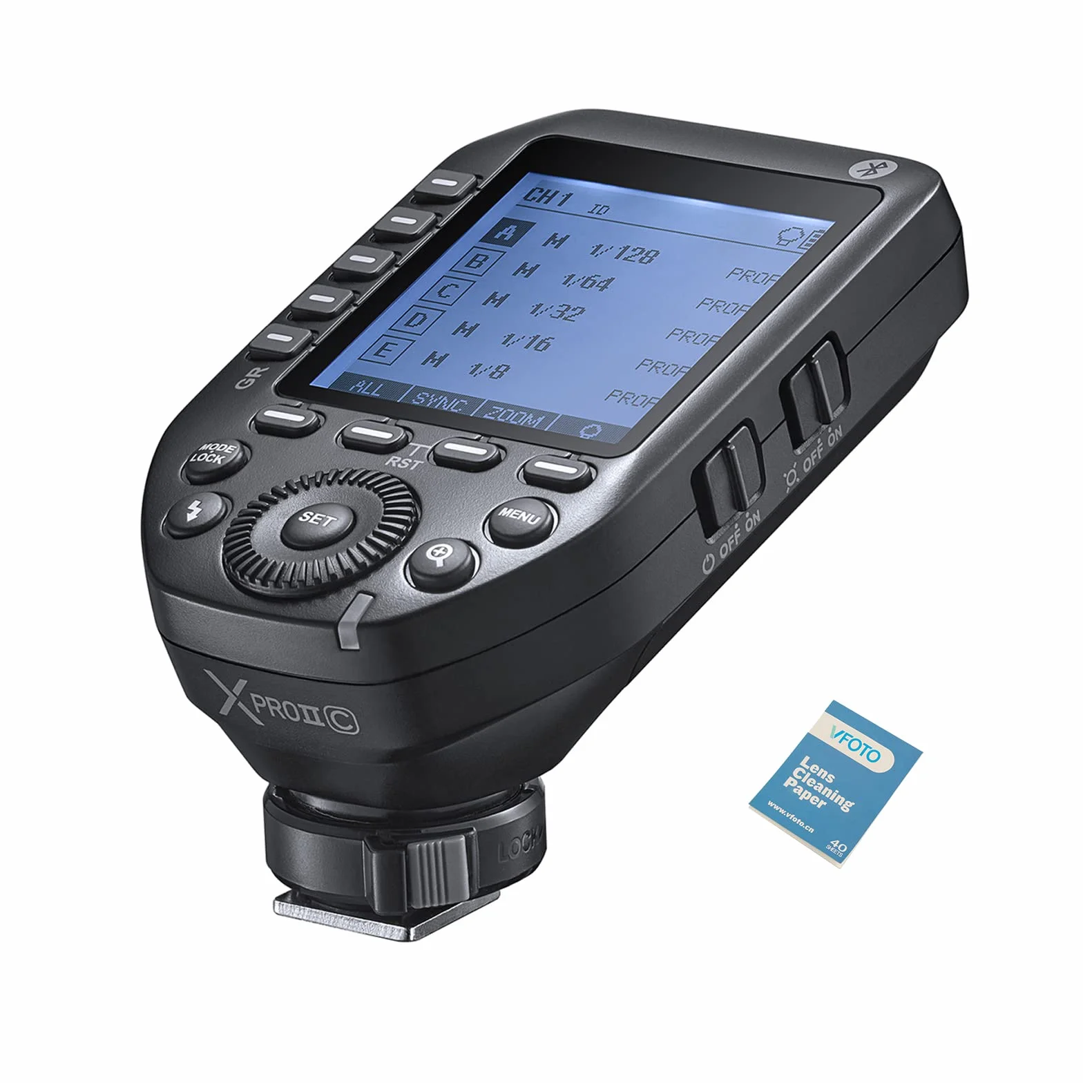 Godox XProII-C Wireless Flash Trigger E-TTL II per Fotocamere Canon, HSS 1/8000s 2,4GHZ Controllo Bluetooth, Funzione SCAN, Ampio Schermo LCD Trasmettitore