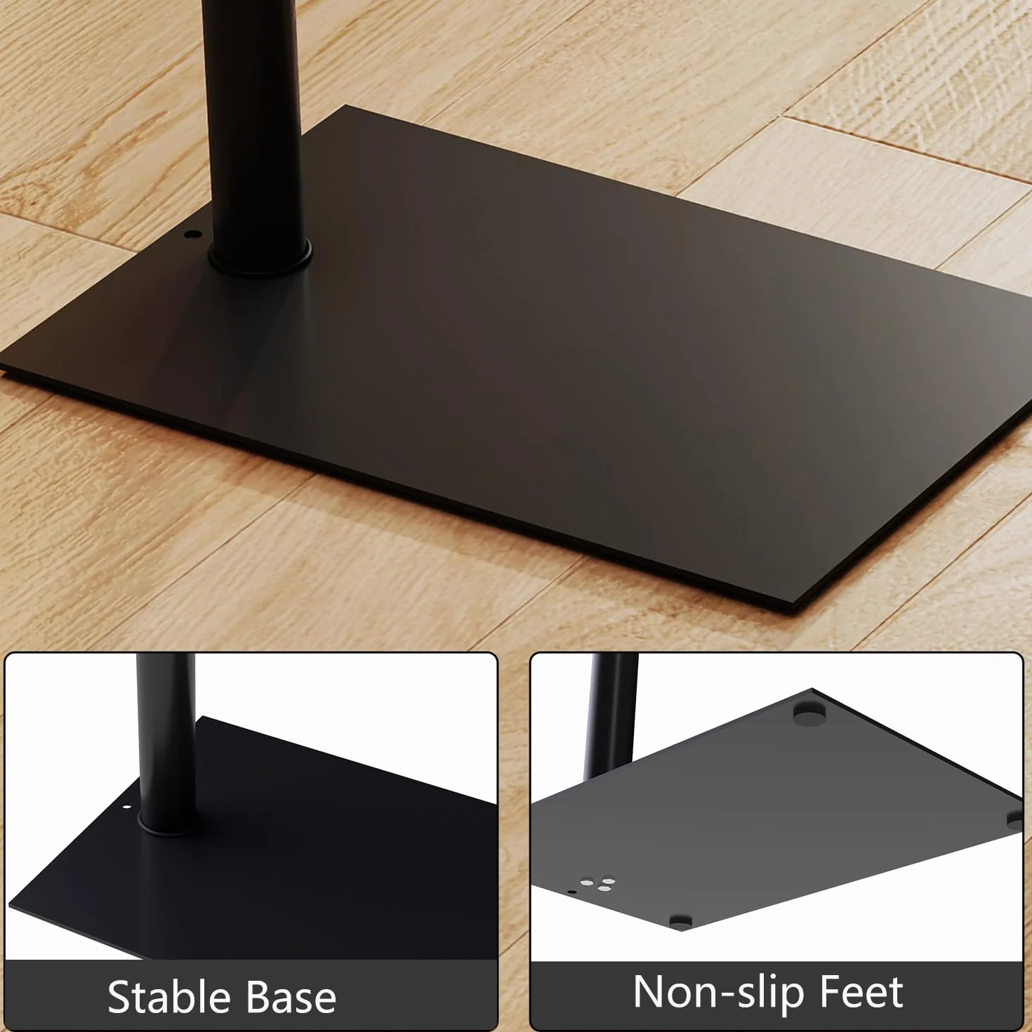 Supporto TV da Pavimento 360° Girevole Universale Supporto TV Alto Regolabile in Altezza e Inclinazione Supporto TV da Pavimento Extra per TV da 14 a 43 Pollici Supporto TV Autoportante per