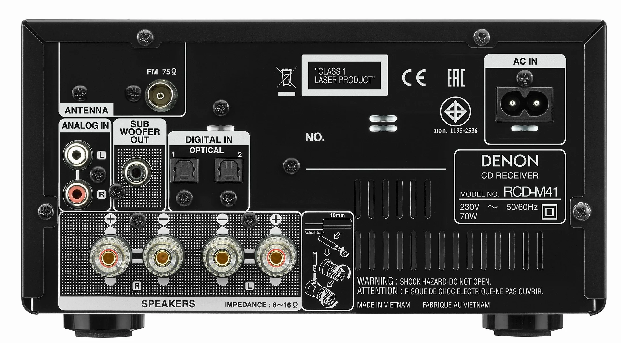 Denon RCD-M41 BLK Lettore Sintonizzatore Nero
