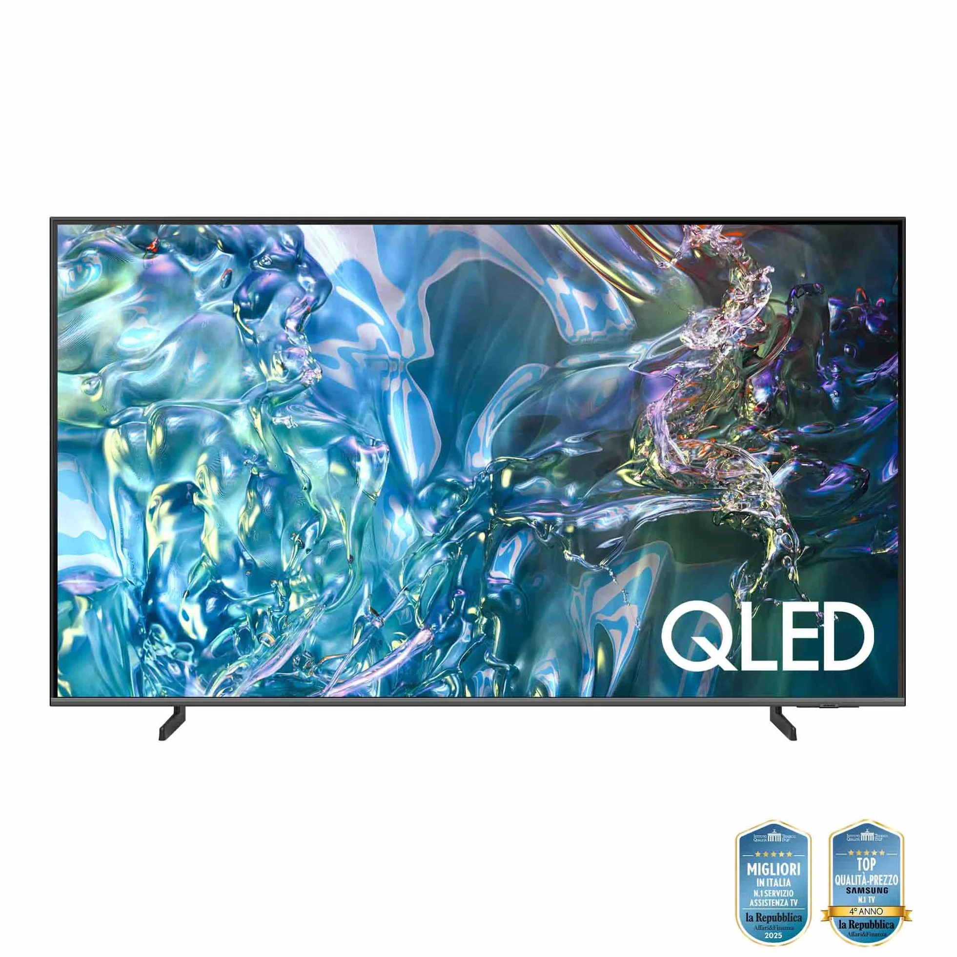Samsung Smart TV 43" QE43Q64DAUXZT QLED 4K Upscaling, Processore Quantum 4K Lite, AirSlim Design, DVBT-2, Q-Symphony & OTS Lite, Gaming Hub, Ultimate UHD Dimming, Titan Gray 2024 [Amazon EXCL.]