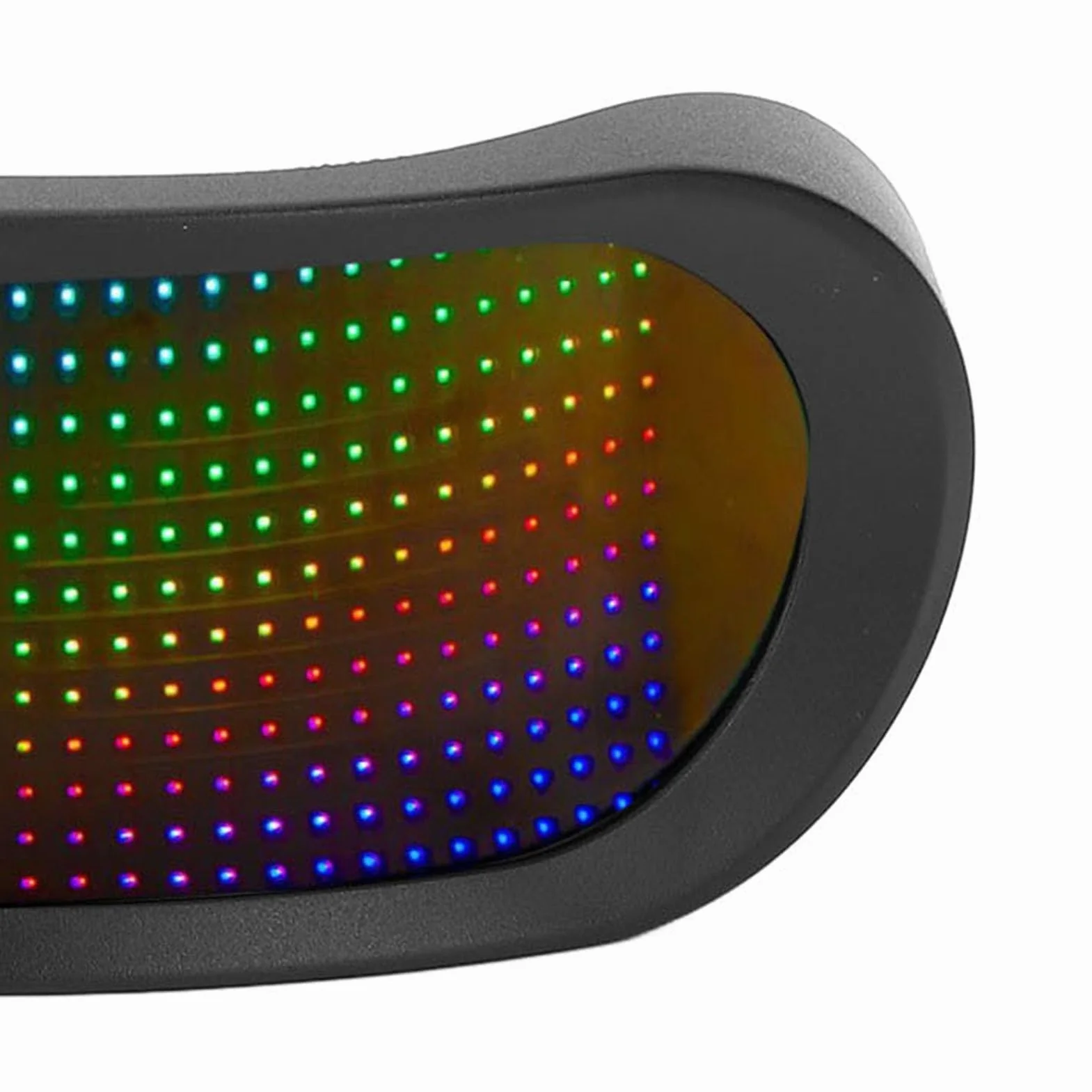 Focket Occhiali Illuminati a Led, 4 modalità, Occhiali Visiera Programmabili Senza Telai con Controllo dell'app per Halloween Cosplay Party Bar Birthday Aduls