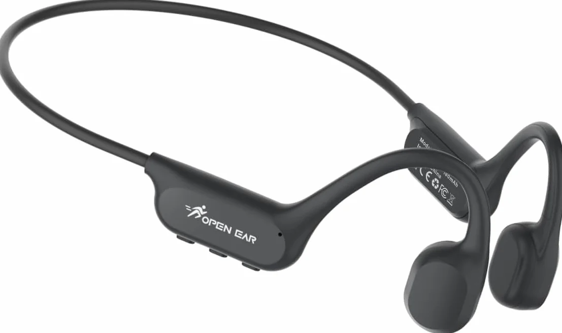 ANSTEN Casque Conduction Osseuse Bluetooth 6.0, Étanche IPX8 Écouteur Conduction Osseuse avec Réduction de Bruit AI, Casque sans Fil Oreille Ouverte pour Course, Cyclisme