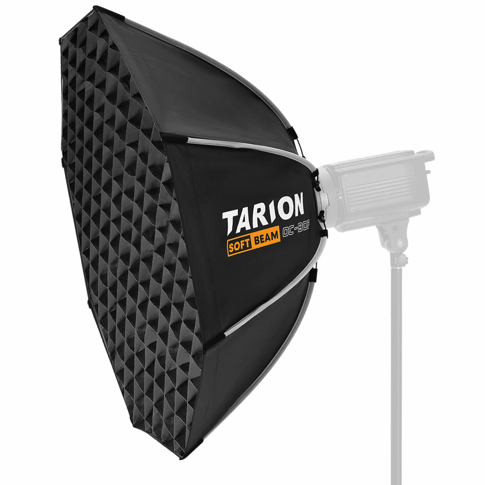 TARION Softbox Ottagonale Bowens Piephevole: 90cm Soft Box Sgancio Rapido con Griglia a Nido Portatile per Studio Fotografico Diffusori Flash a Slitta Illuminazione(90cm)