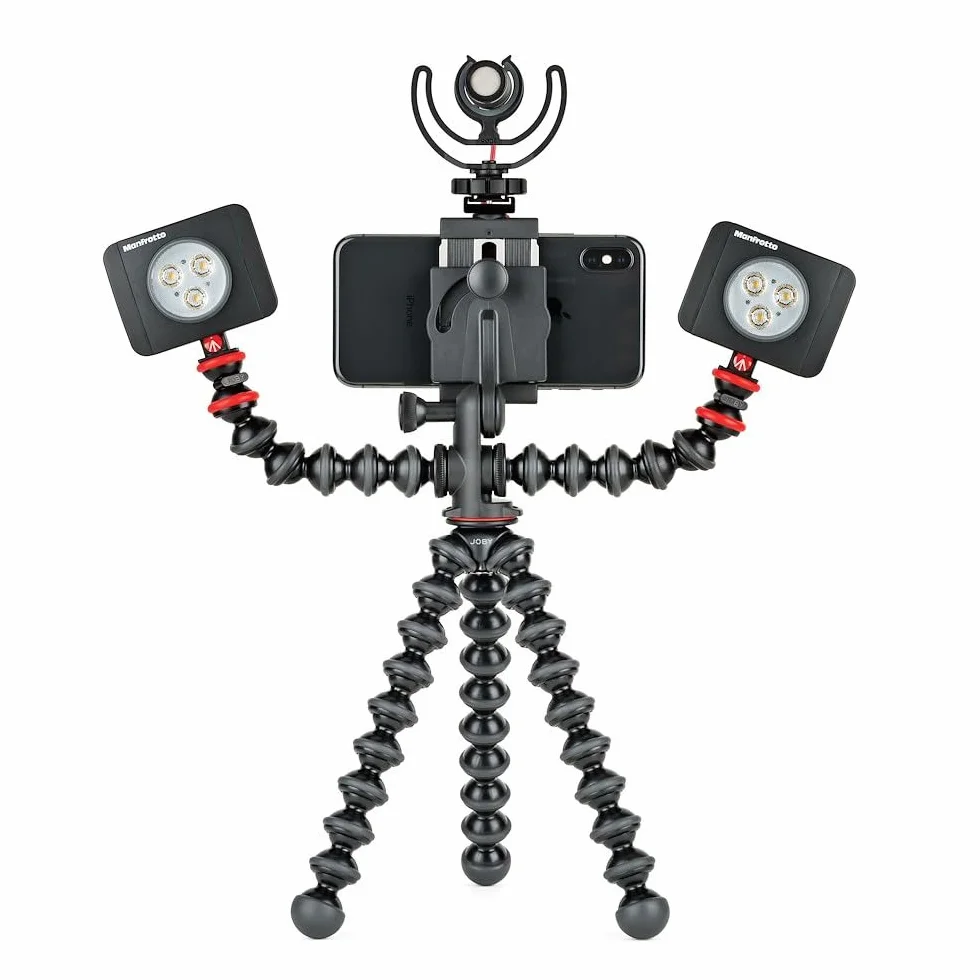 JOBY Gorillapod mobile Rig, Treppiede, Fotocamera, Accessori, YouTube, Vlogging, Smartphone, iPhone, GripTight, JB01533-BWW