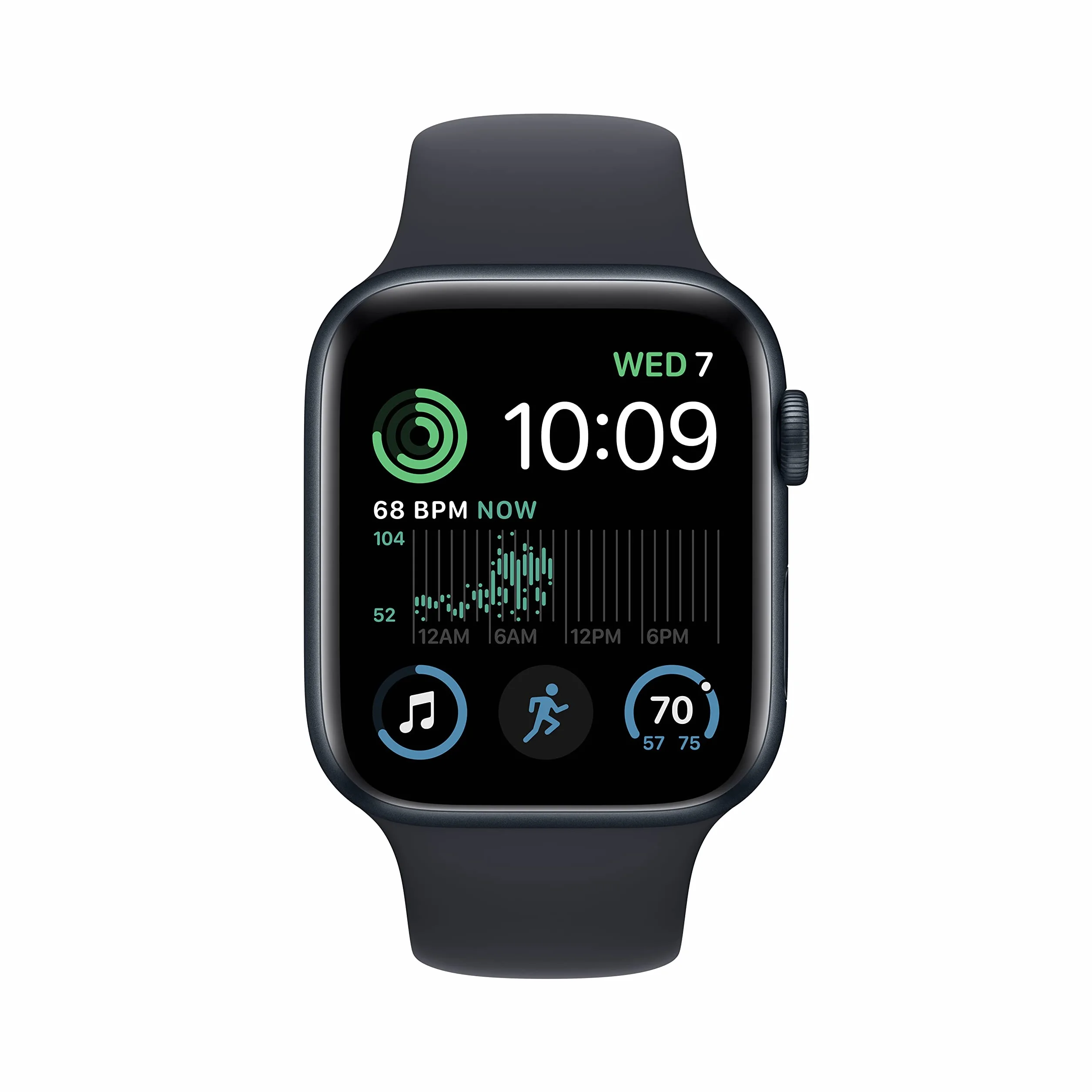 APPLE WATCH SE ALUMINIUM 44MM MITTERNACHT (SPORTARMBAND MITTERNACHT) *NEW* (Ricondizionato)