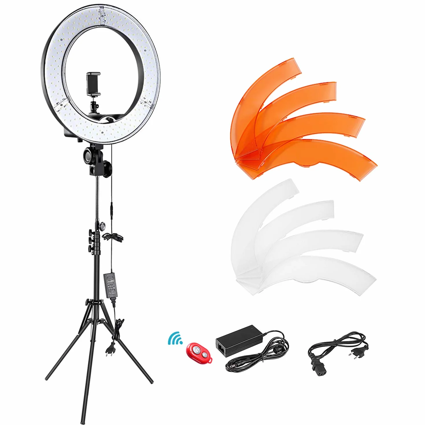 NEEWER RL-12 LED Ring Light 14" esterno/12" al centro con supporto per luce, filtro colorato, supporto per telefono per trucco, YouTube, TikTok, riprese video con fotocamera/telefono
