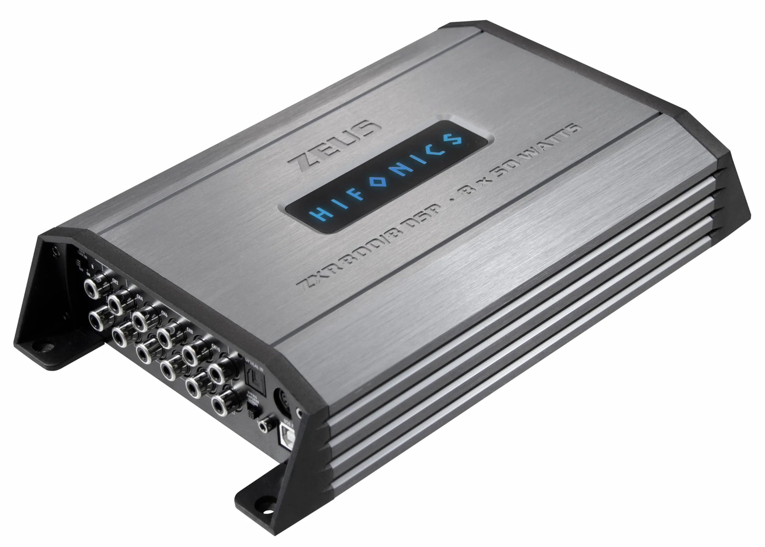 HiFonics ZXR800/8DSP - 10 canali DSP con amplificatore Hifi a 8 canali, Bluetooth 5.0, connettore MX-Connect®, compatibile con cavi adattatore Plug & Play per molti tipi di veicoli