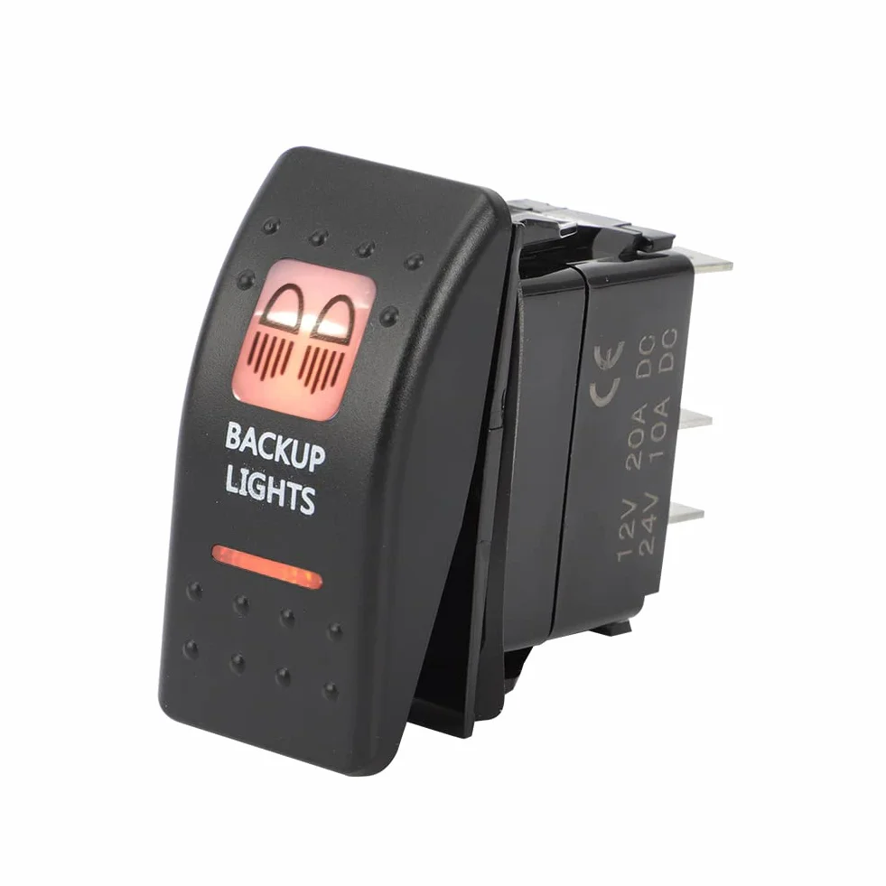 Interruttore luce LED ambra per Can-Am Commander Defender Maverick, a bilanciere 5 pin on/off 20A 12V