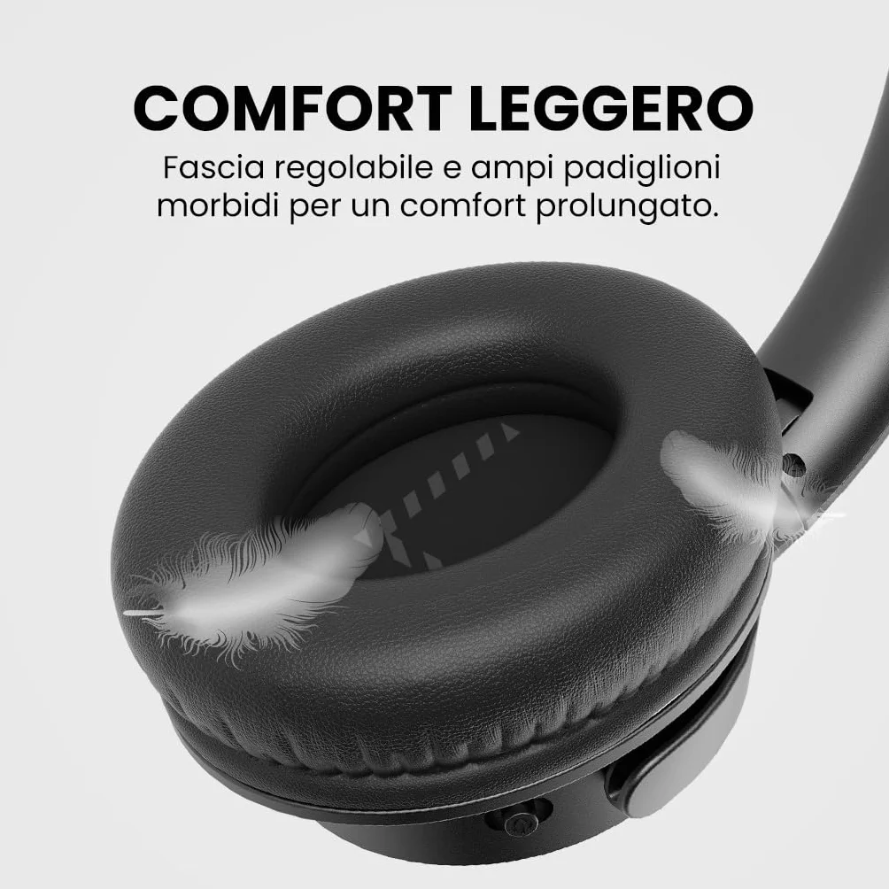 Avantree Ensemble – Cuffie TV Senza Fili Wireless per Anziani con Clear Voice, Base di Ricarica, Configurazione Facile, 35h di Autonomia, Design Confortevole, Compatibili con Ottico/AUX e TV Bluetooth