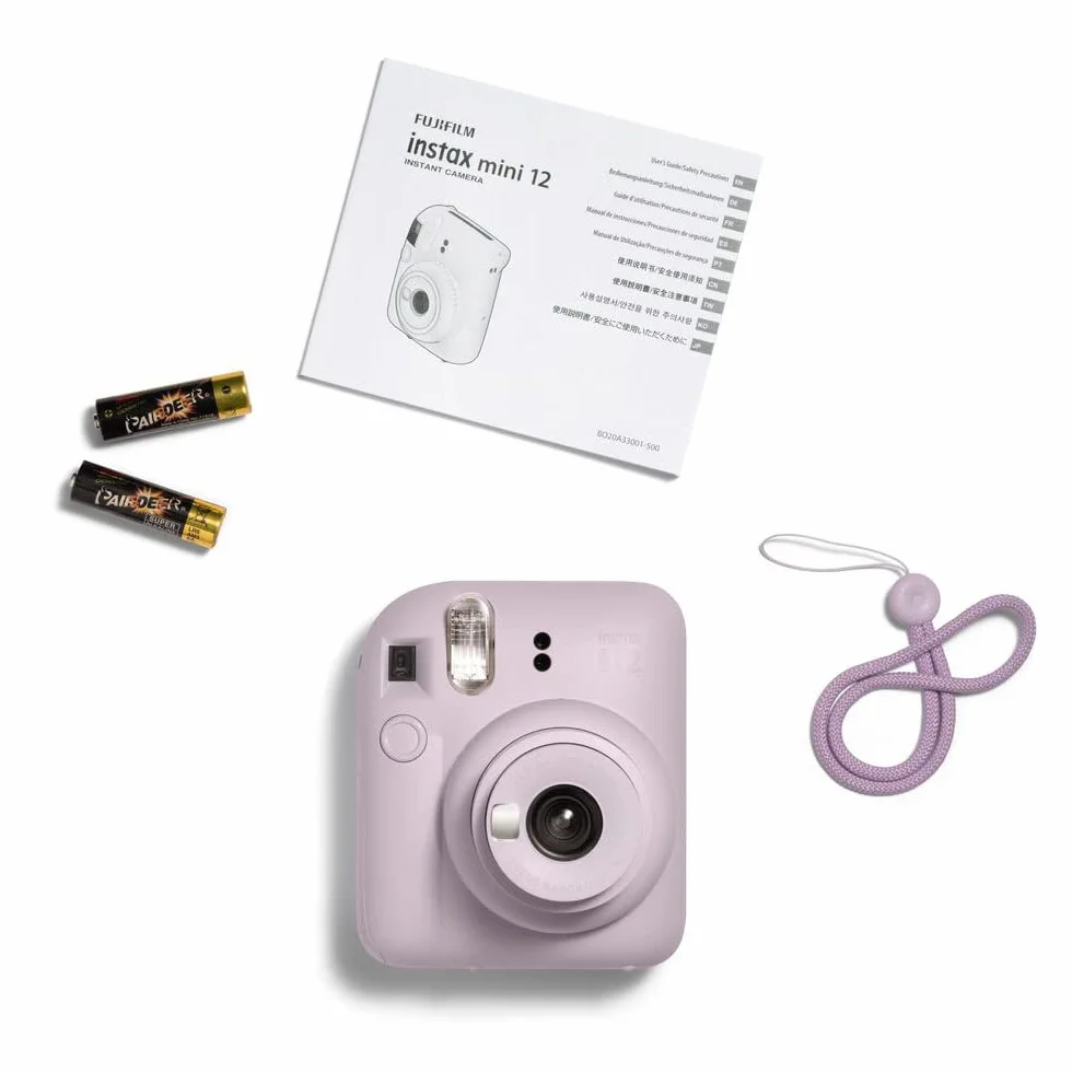 Fujifilm Instax Mini 12 - Fotocamera istantanea con confezione da 40 pellicole, colore: lilla