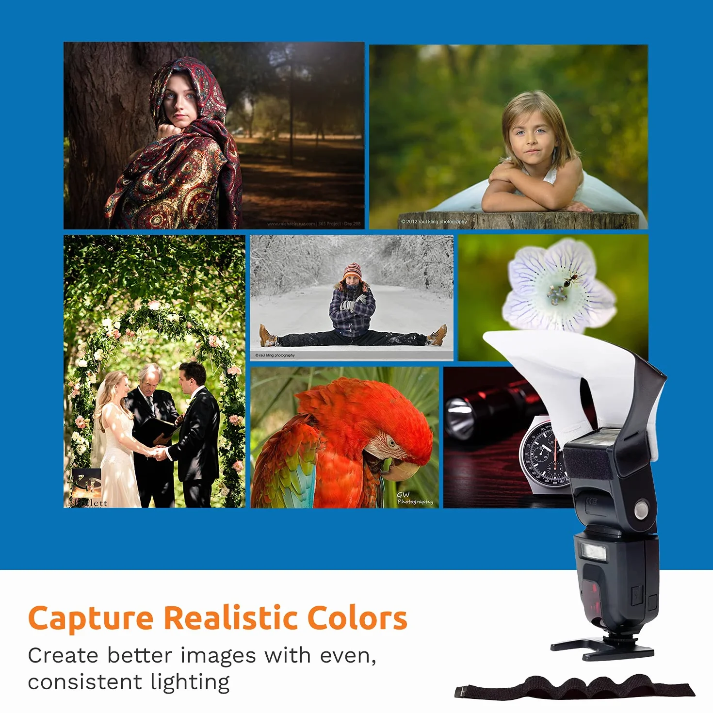 LumiQuest Flash Pocket Bouncer, Flash Diffuser with UltraStrap Bundle, Universal Classic Design for External Camera Flashes, Black