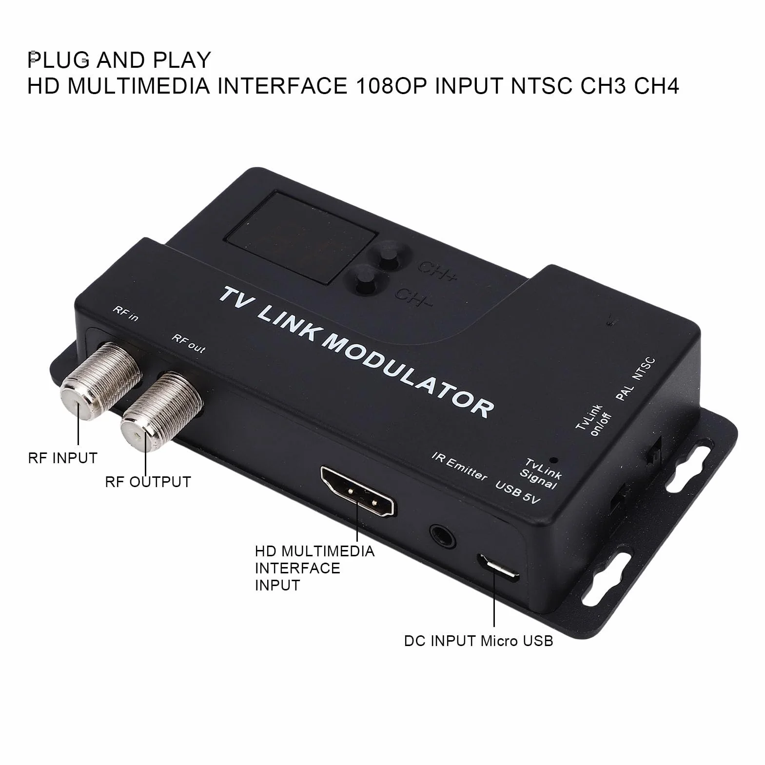 Modulatore HDMI RF Convertitore AV Coassiale VHF UHF PAL NTSC