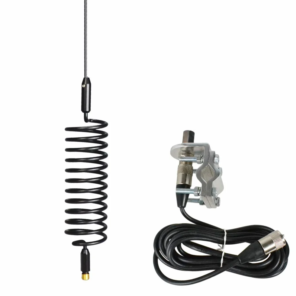 Thunderpole Orbitor CB Radio Antenna & 4 Bolt Kit di montaggio a barra specchio | Springer CB Radio Antenna