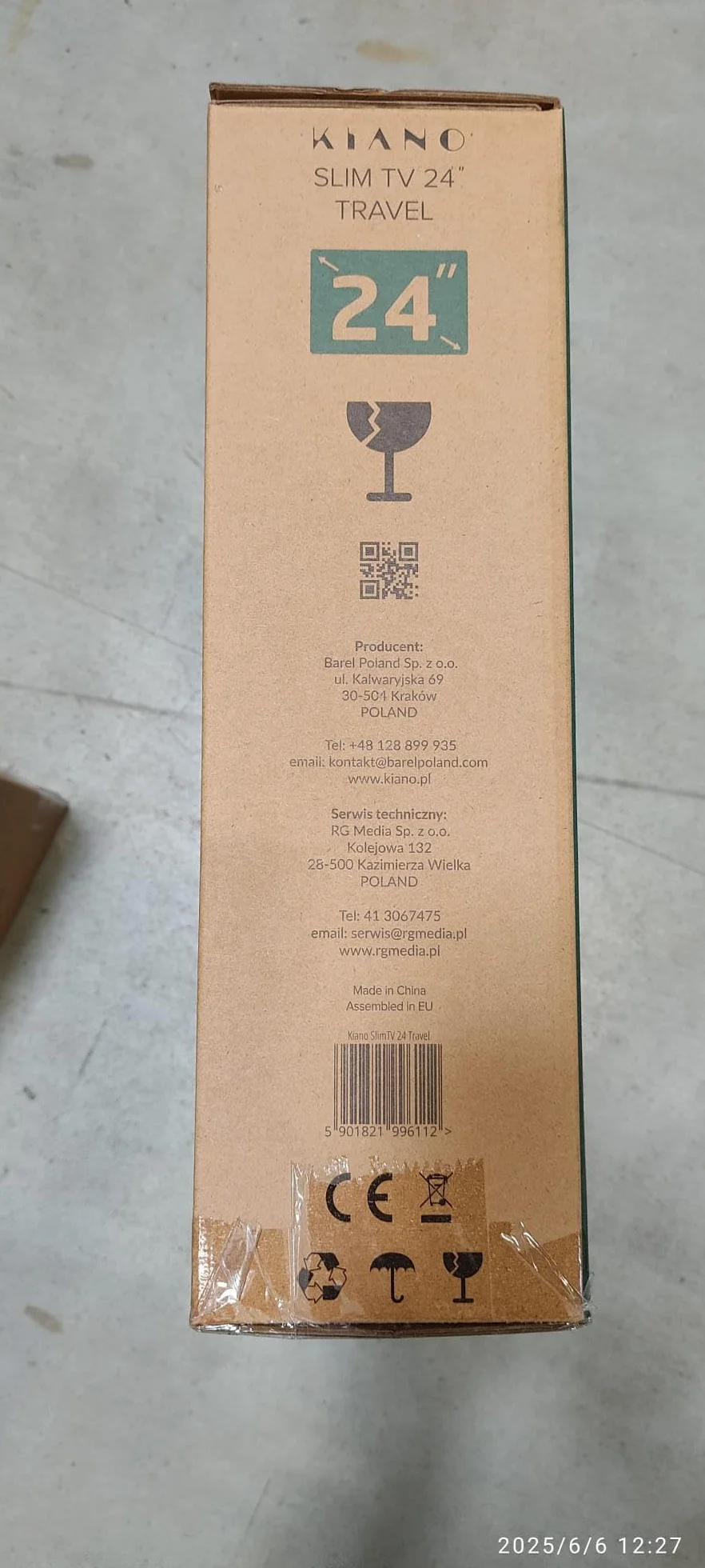 KIANO Slim TV 32" 80 cm DVB-T2 CI+ LED HD HDMI USB Dolby Audio PVR Hotel Mode Czarny