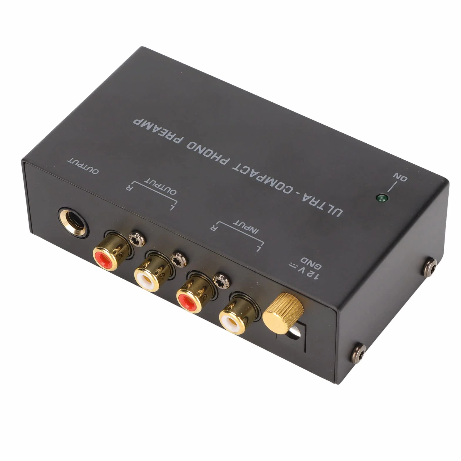 Phono Preamplificatore per Giradischi PP400 Phono Preamp con Controllo Pulsante Input Output Audio Stereo EU