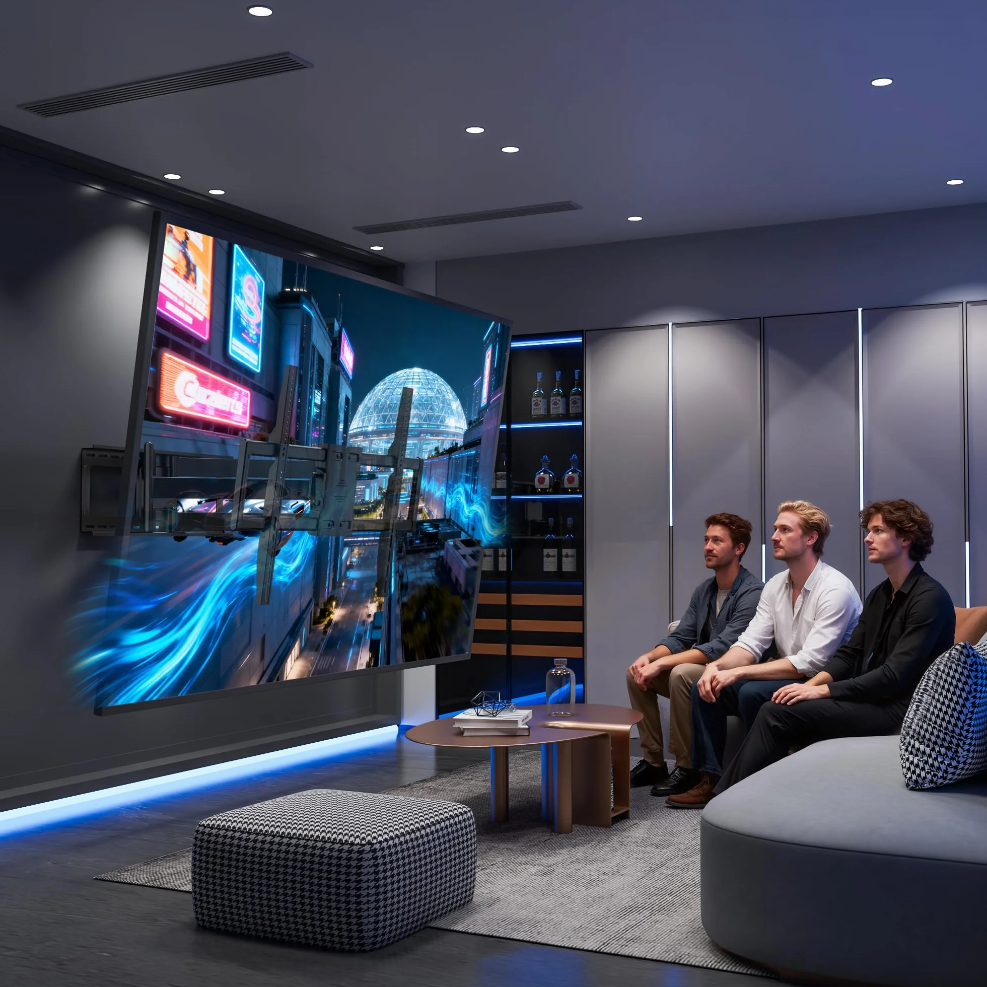 BONTEC Supporto TV Parete Full Motion 60-110 Pollici, VESA 800x600 Mm, 125 Kg