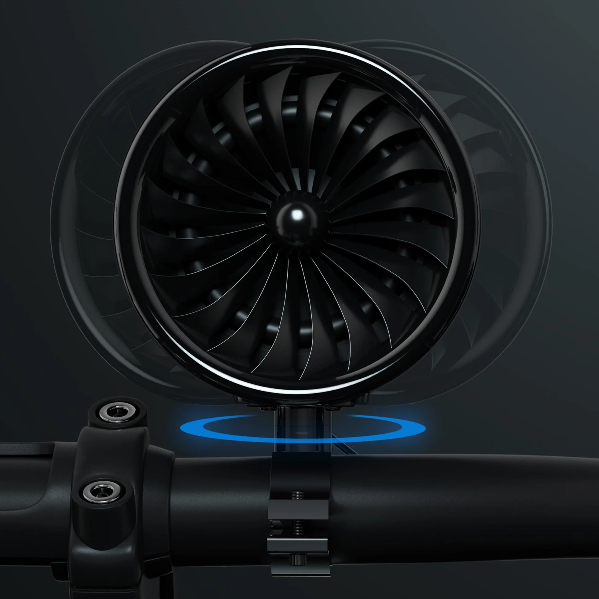 GoHawk Altoparlanti Bluetooth per moto con anello LED, sistema stereo impermeabile da 4 pollici, amplificatore integrato con lettore audio musicale w/USB AUX per Harley ATV Scooter 4 ruote, AJ4-Halo