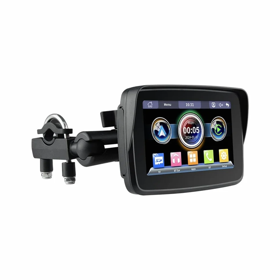 LIVASH Display Impermeabile 5 Pollici Motocicletta GPS Navigazione Wireless Android Carplay Auto