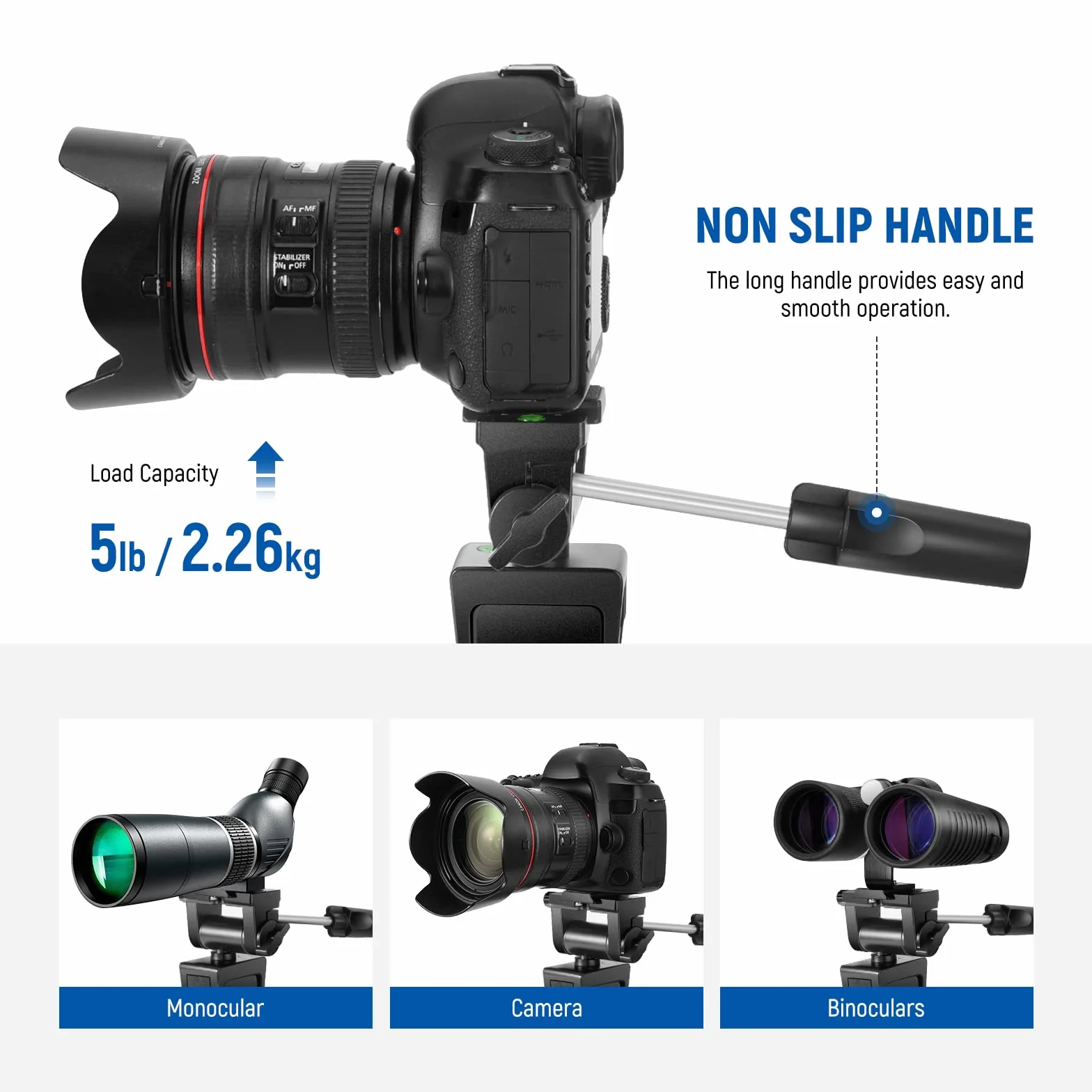 NEEWER Supporto per Finestrino Auto con Maniglia per Spotting Scope, Resistente per DSLR Telescopi, Rotazione a 360° Inclinazione a 120° per Osservazione di Fauna Selvaltica, Bird Watching, Scoutismo