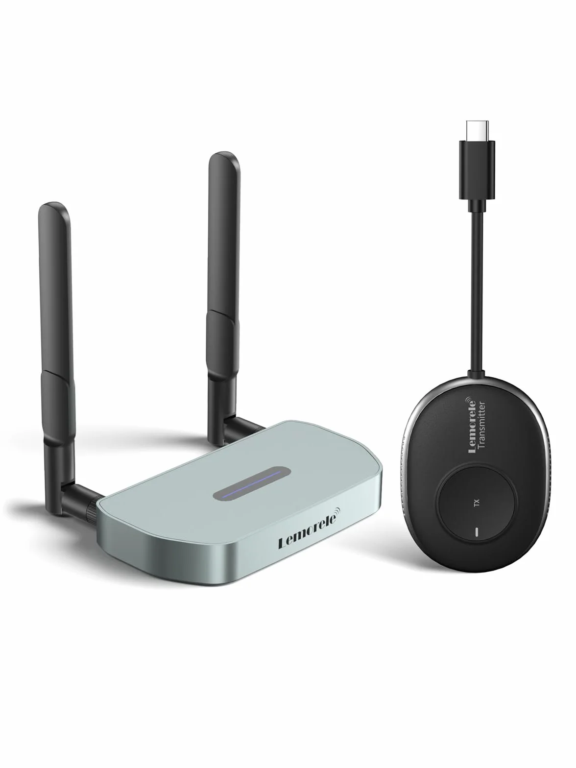 Lemorele Trasmettitore e Ricevitore HDMI Wireless 164FT/50M - 1080P Con VGA Doppio Schermo, USB C 5G Streaming Audio-Video da PC, Laptop a HDTV, Proiettore
