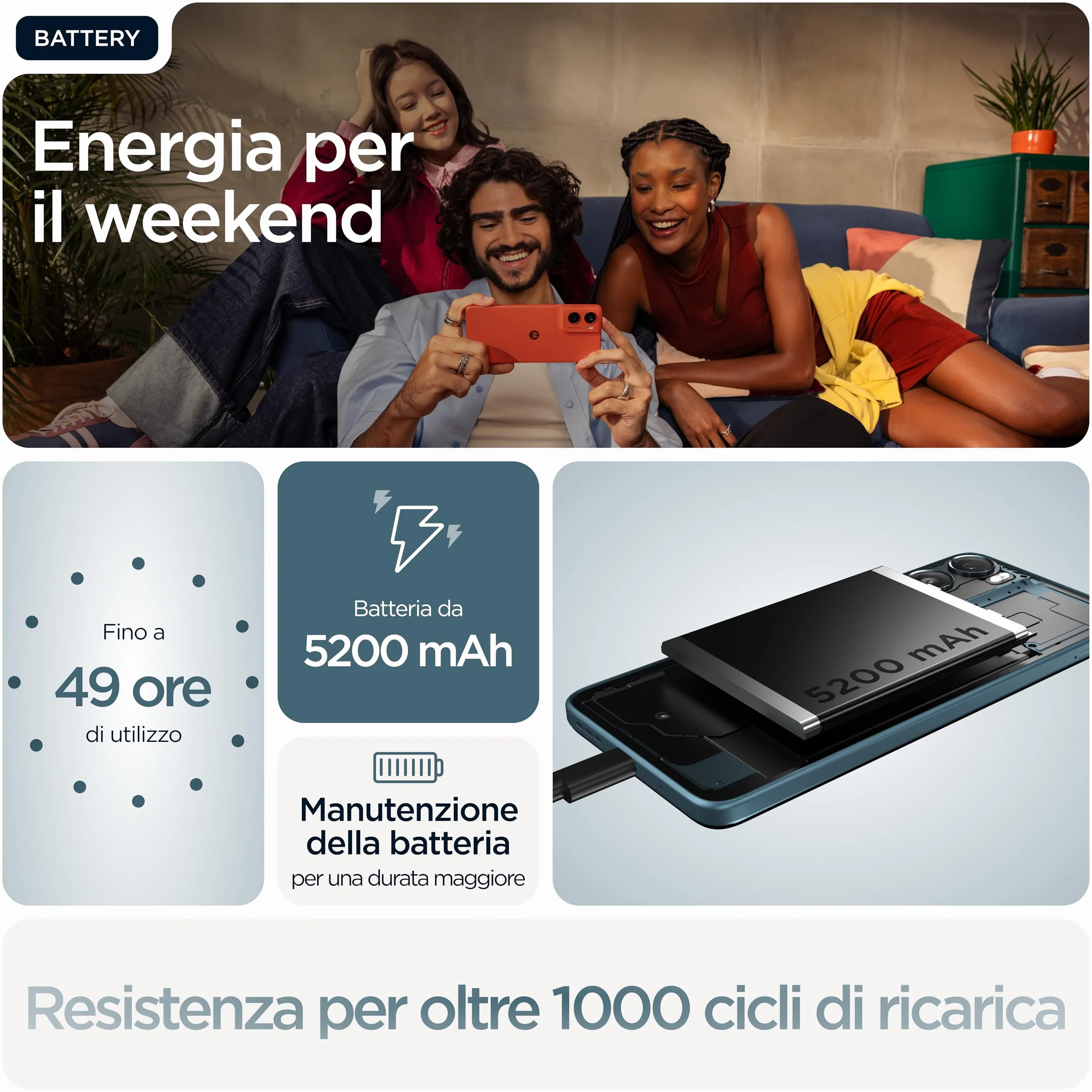 Motorola moto g06 (4/256GB, Fotocamera 50MP+flicker cam, selfie 8MP, Display HD+ 6.88", MediaTek Helio G81 Extreme, 5200mAh, Android 15), Tapestry