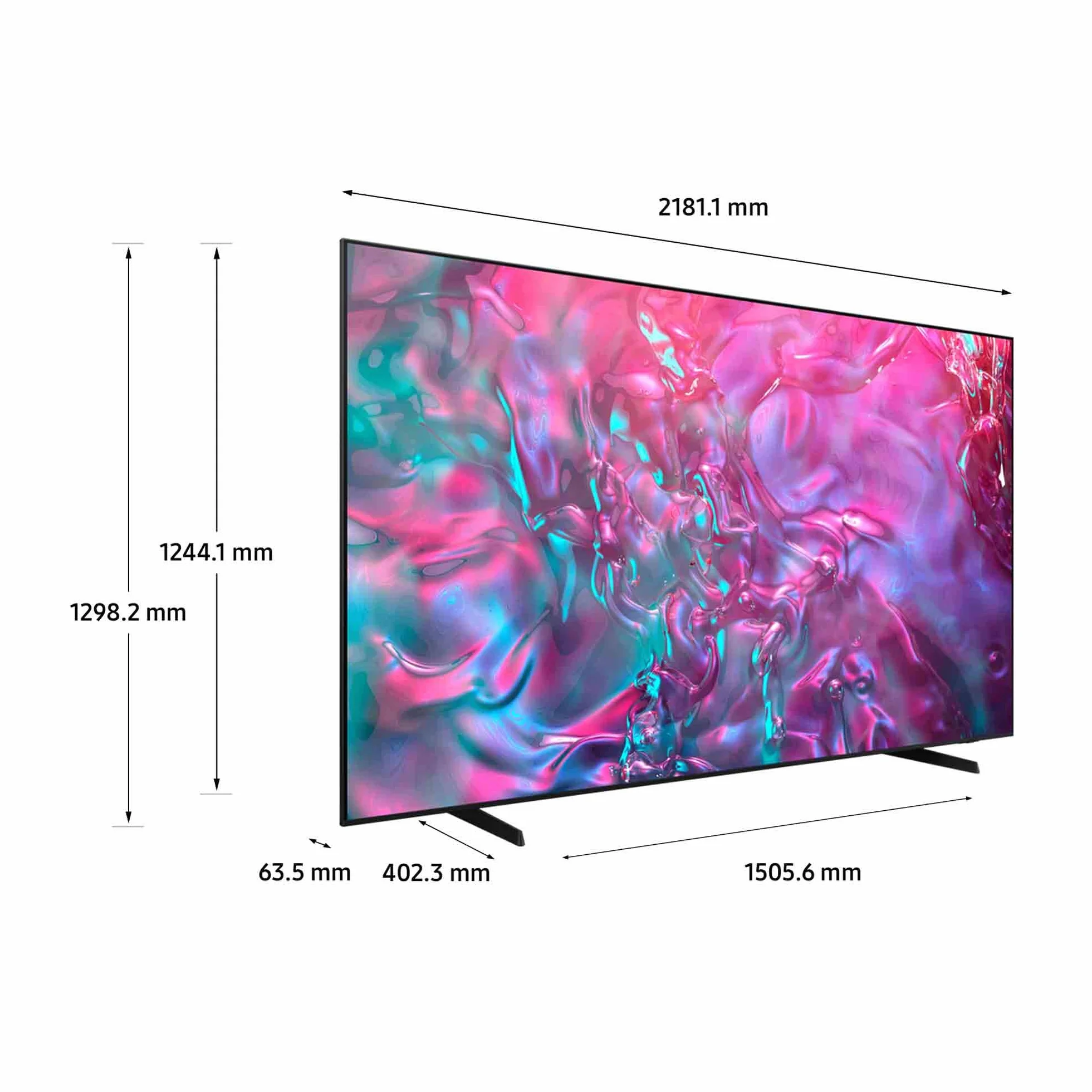 Samsung Smart TV 98" UE98DU9070UXZT LED 4K Crystal Processor 4K DVB-T2 Q-Symphony OTS Lite Graphite Black 2024