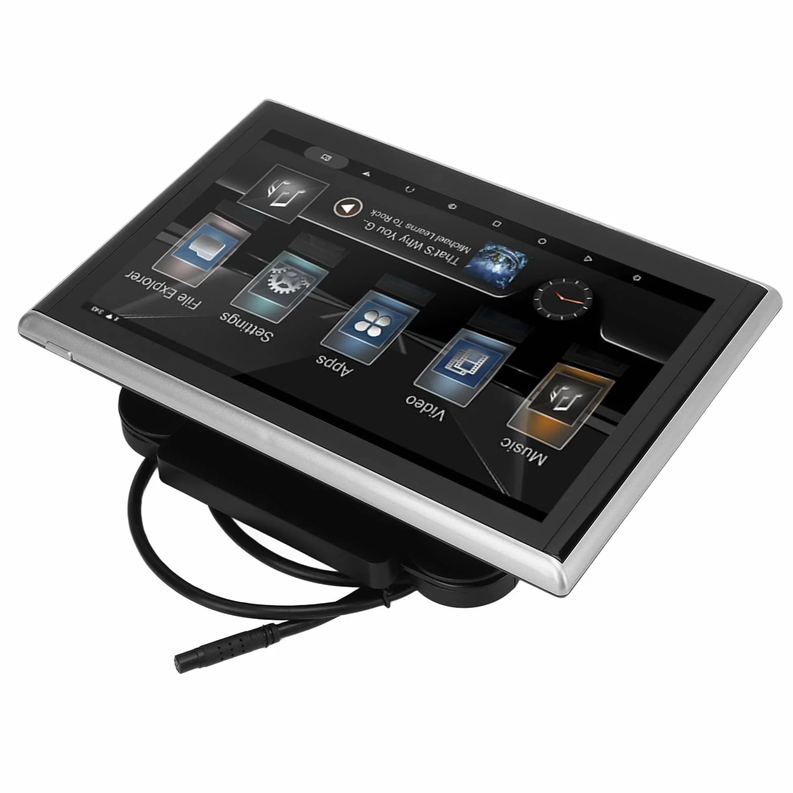 Fockety Lettore video poggiatesta per auto, 9In Car 4K WIFI Bluetooth Touch Screen TV poggiatesta MP3 MP4 WMA AVI Monitor per poggiatesta Monitor multimediale digitale con trasmettitore FM