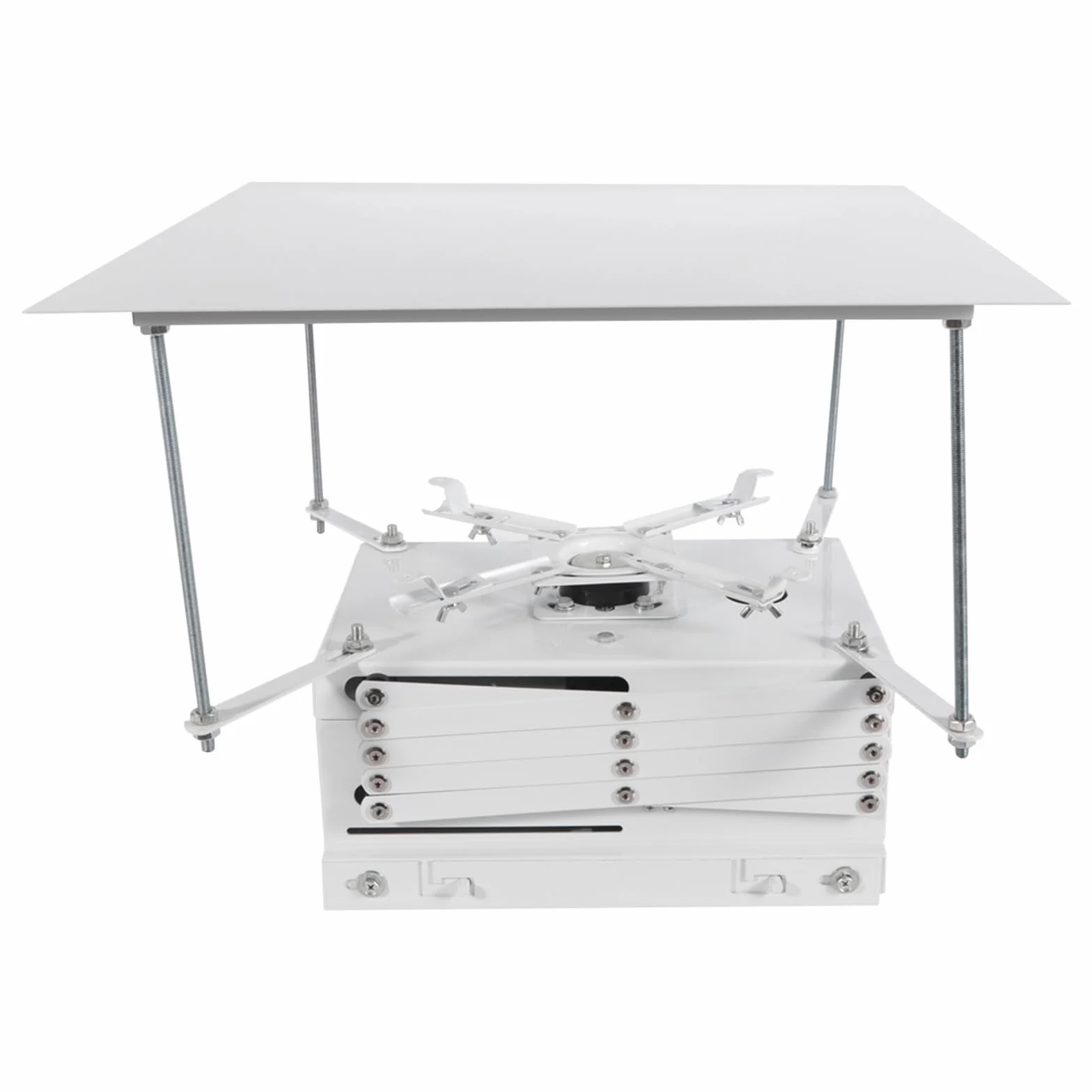 Supporto motorizzato per proiettore, 35 x 28 x 16 cm, portata fino a 10 kg, con telecomando per scuole, sale conferenze, studi ascensore da soffitto