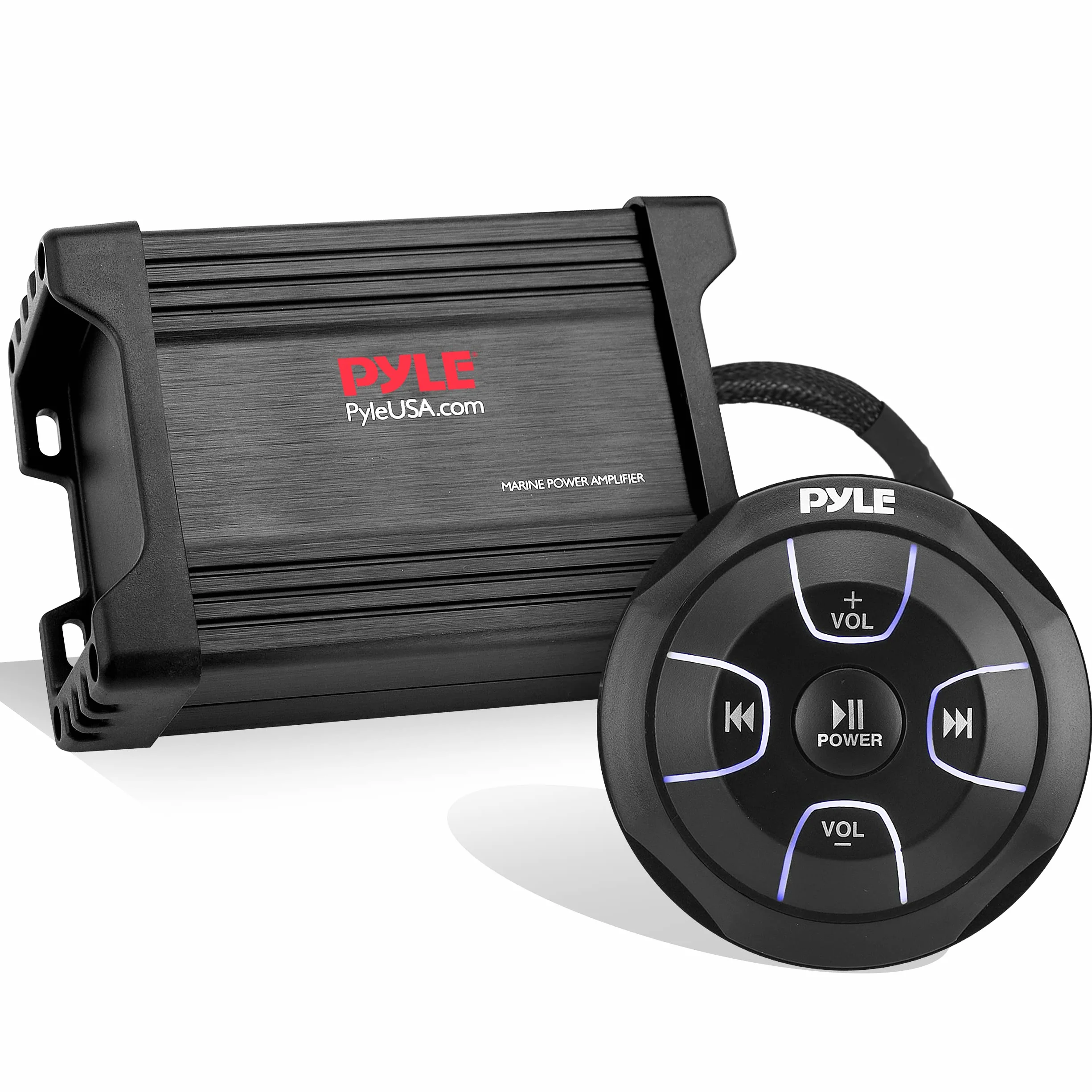 Pyle Marine Grade - Amplificatore Bluetooth a 2 canali, 600 Watt, colore: Nero