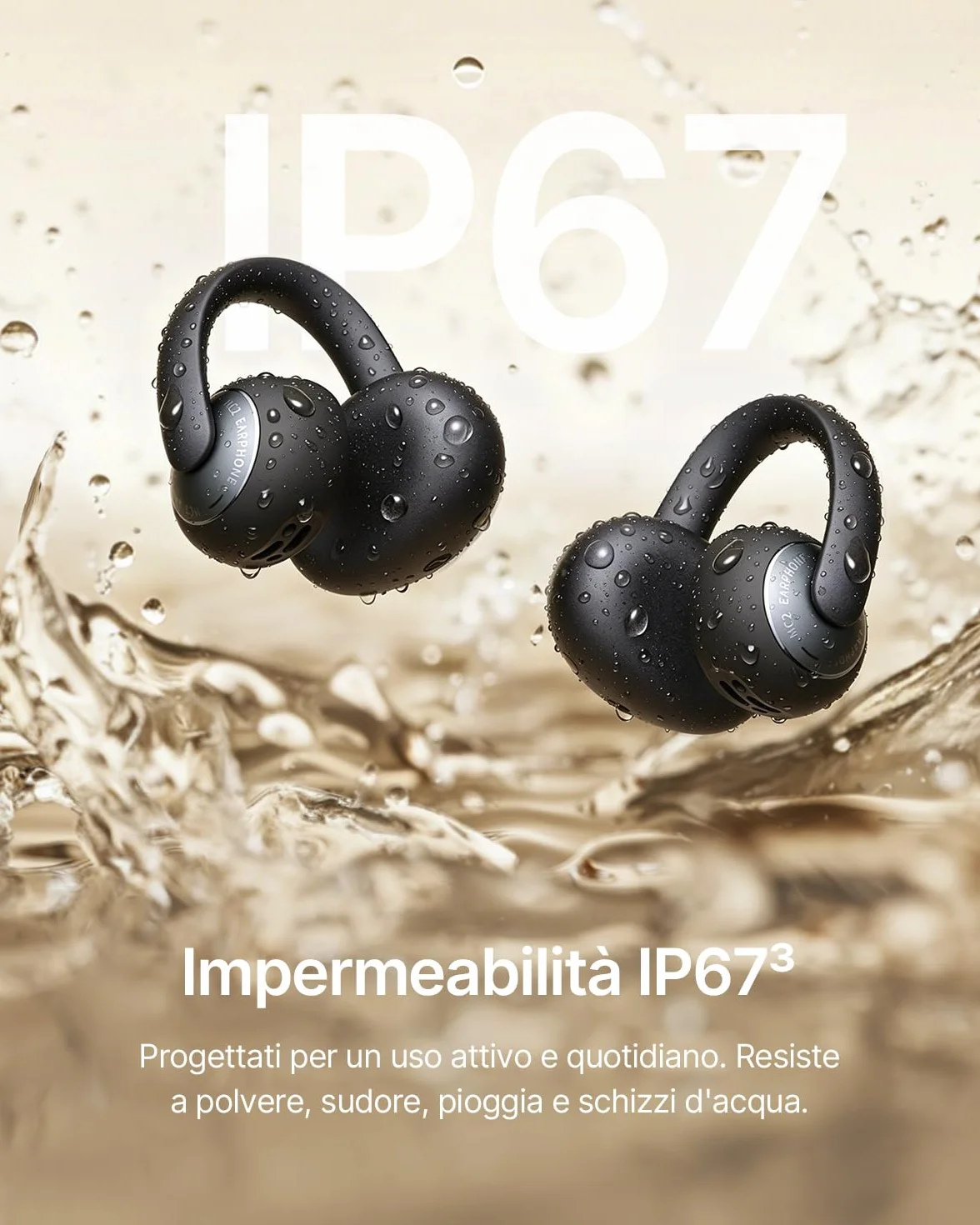 Baseus MC2 Cuffie Open-Ear, Auricolari a Clip con CloudComfort 2.0, Hi-Res Audio, LDAC, SuperBass 3.0, Bluetooth 6.0, 4 Microfoni con IA per chiamate nitide, 55 h di autonomia, IP67, leggeri 5,1 g
