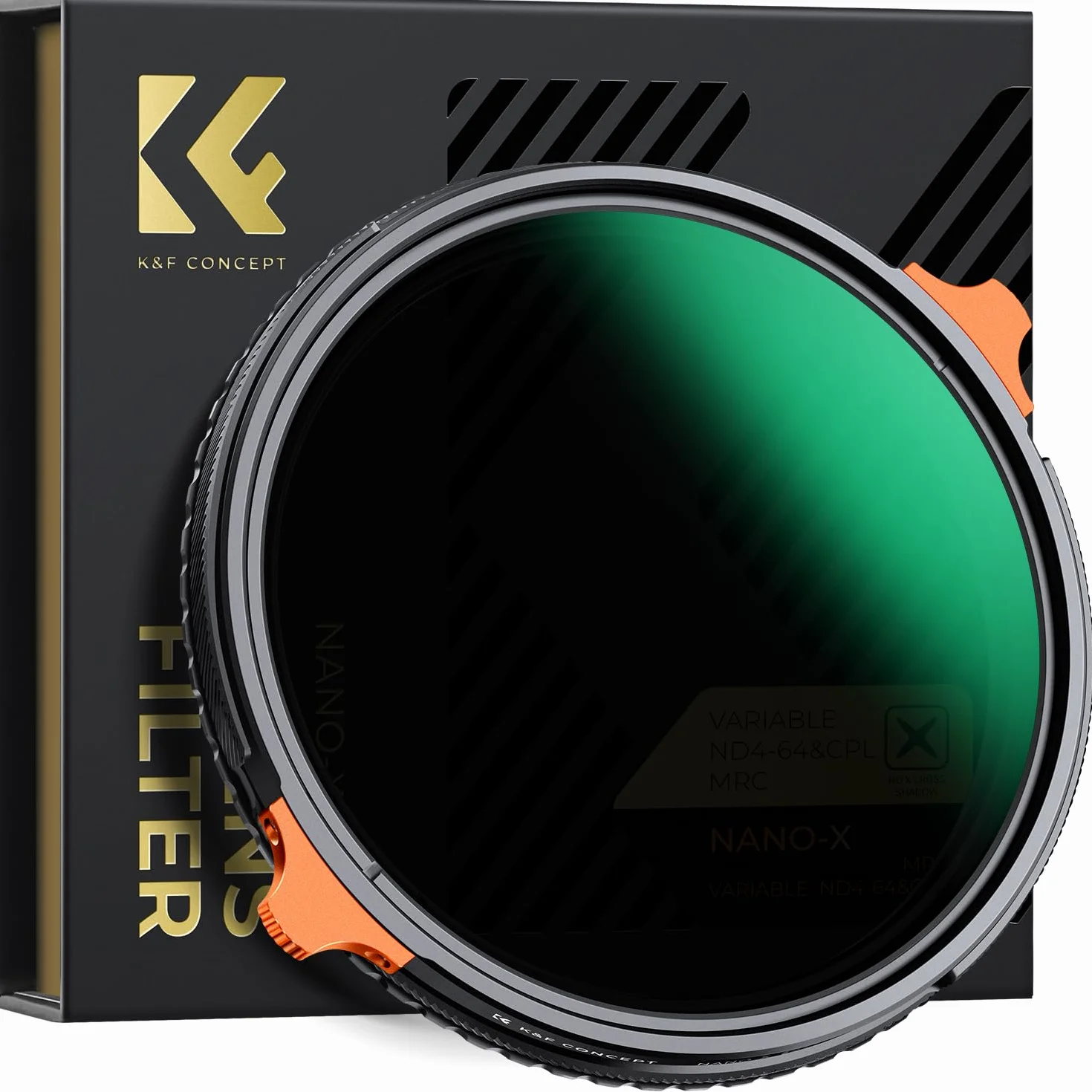 K&F CONCEPT Nano-Xcel 67mm Filtro Polarizzatore Circolare & Variabile ND4-64 (2-6 Passi), 2 In 1 Filter ND4-64 e CPL con Custodia in Vetro Ottico con Rivestimento a 28 Strati