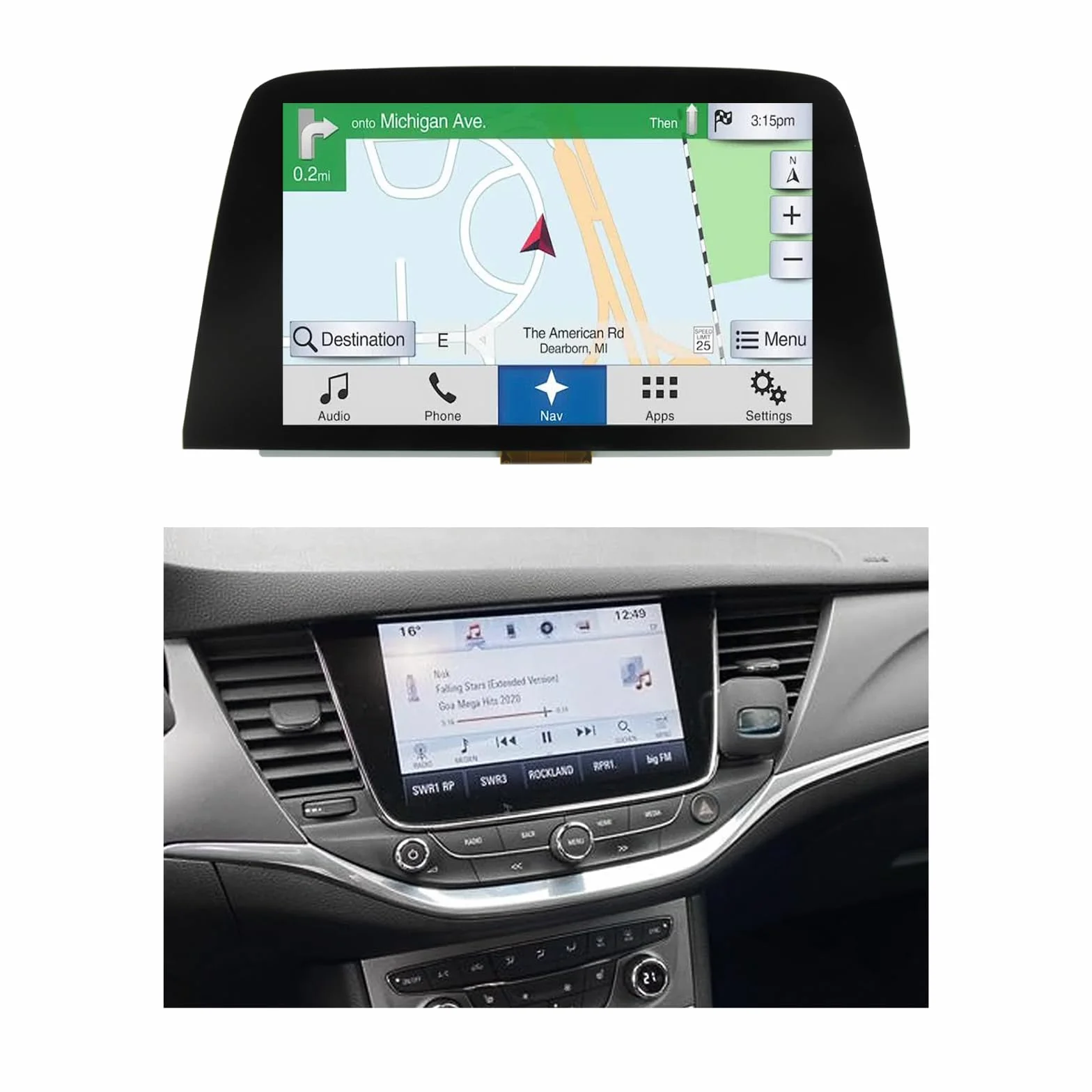 LQ080Y5DZ10 Schermo LCD 8 Pollici per Opel Astra K MK7 2015-2020 - Radio per Opel Vauxhall Navi 900 IntelliLink - Kit Riparazione 39042448