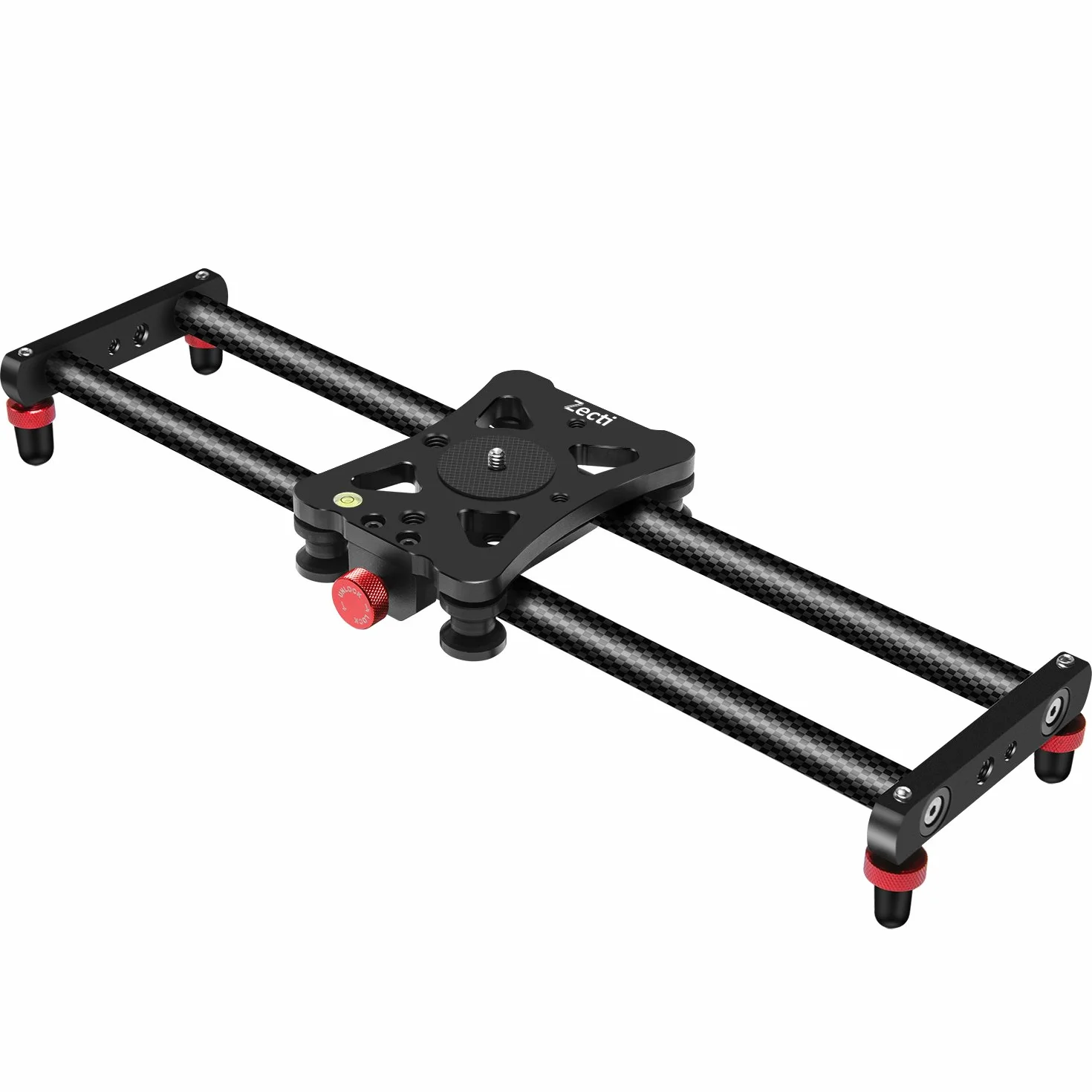 Zecti Slider della Fotocamera Slitta Portatile da 15,7"/40cm in Fibra di Carbonio per Telecamera, Sistema Dolly con 4 Cuscinetti per Fotografare e Filmare