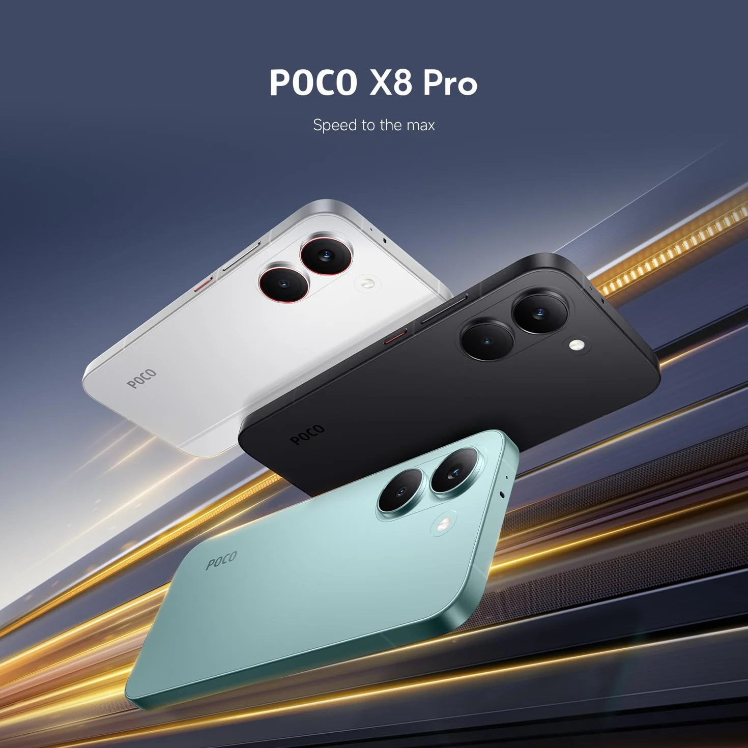 POCO X8 Pro, Smartphone 12+512GB, Dimensity 8500-Ultra, Batteria 6500mAh (typ), Display AMOLED ultra luminoso, Fotocamera 50MP con OIS, Nero, Garanzia 2 anni+1 anno extra, Caricatore non incluso