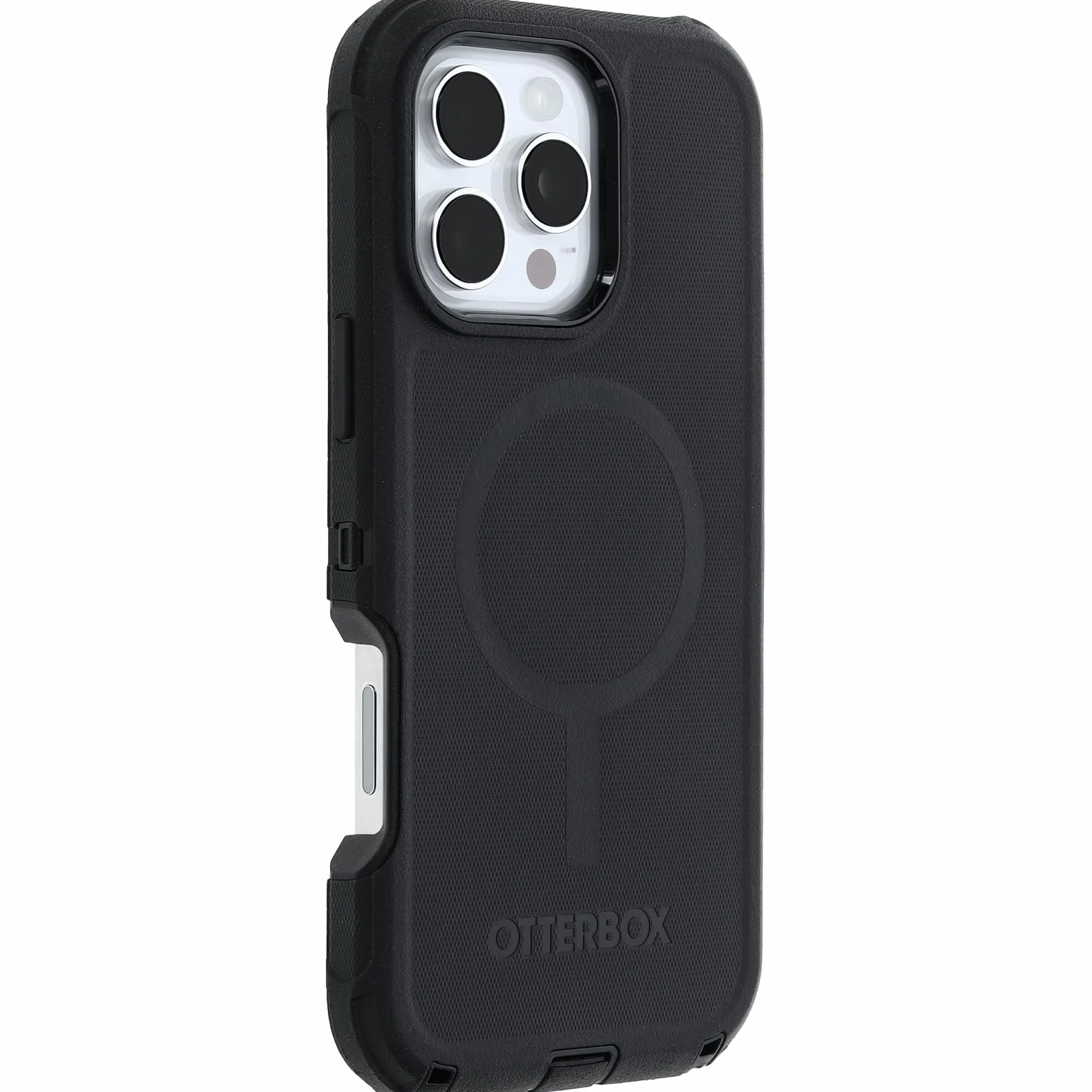 OtterBox Cover Defender Series MagSafe per iPhone 16 PRO Max, Custodia Protettiva Antiurto, a Prova di Caduta, Protezione Estrema, Testata 7X Norme Mil-Std 810G, Nero, Senza Retail Package