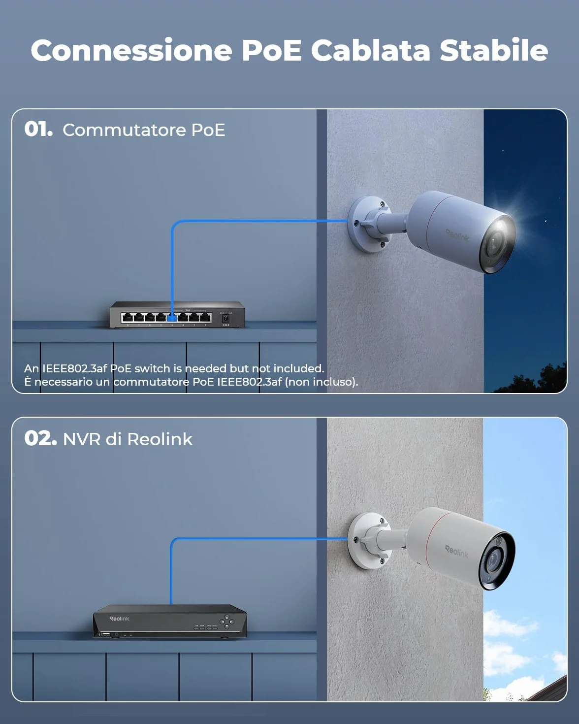Reolink PoE 12MP Telecamera Esterno, Rilevamento di Uomo/Veicolo/Animale, Visione Notturna a Colori, Audio Bidirezionale, Avvisi Intelligenti, Time-Lapse, Slot per Scheda microSD, RLC-1212A