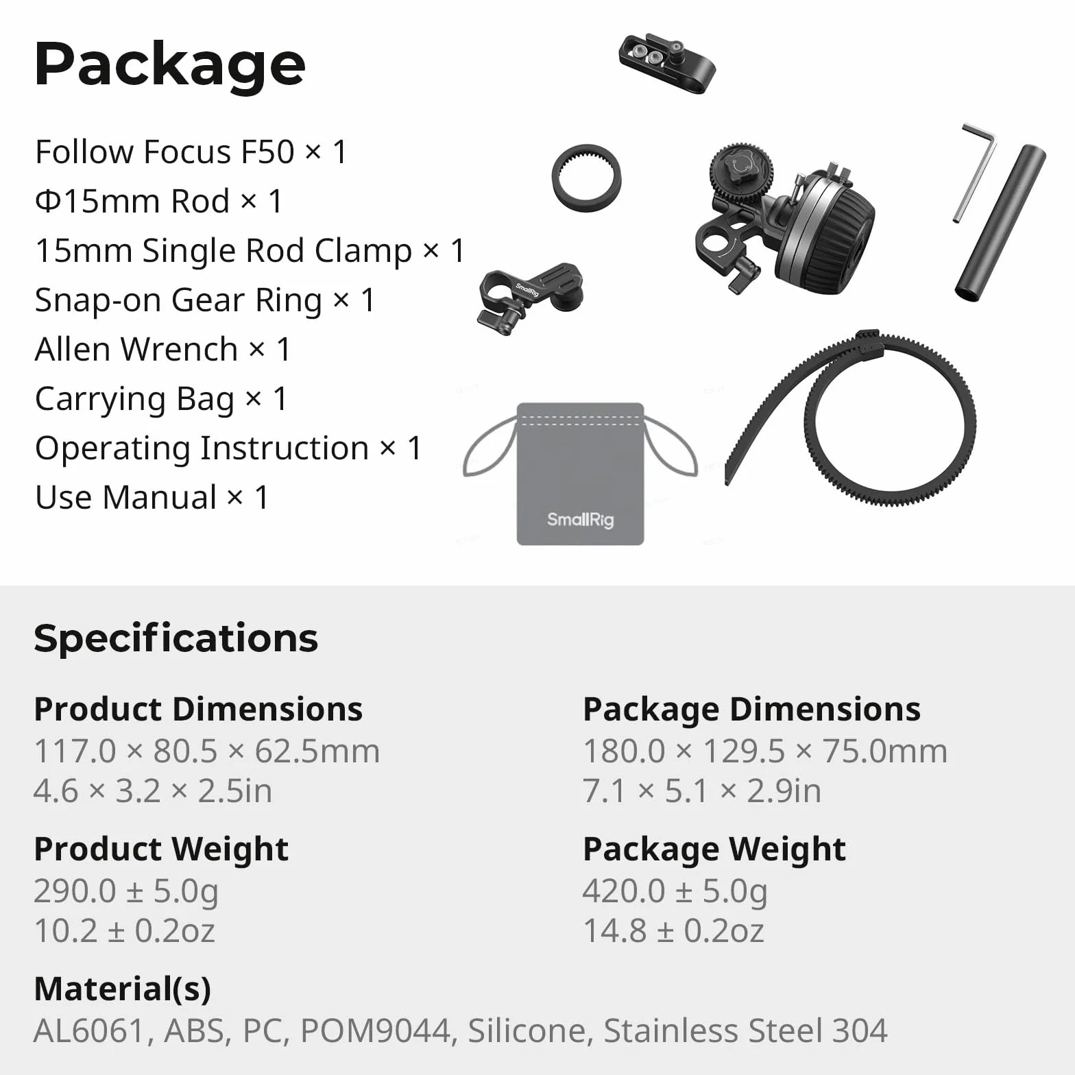 SMALLRIG Focale Seguente 4745